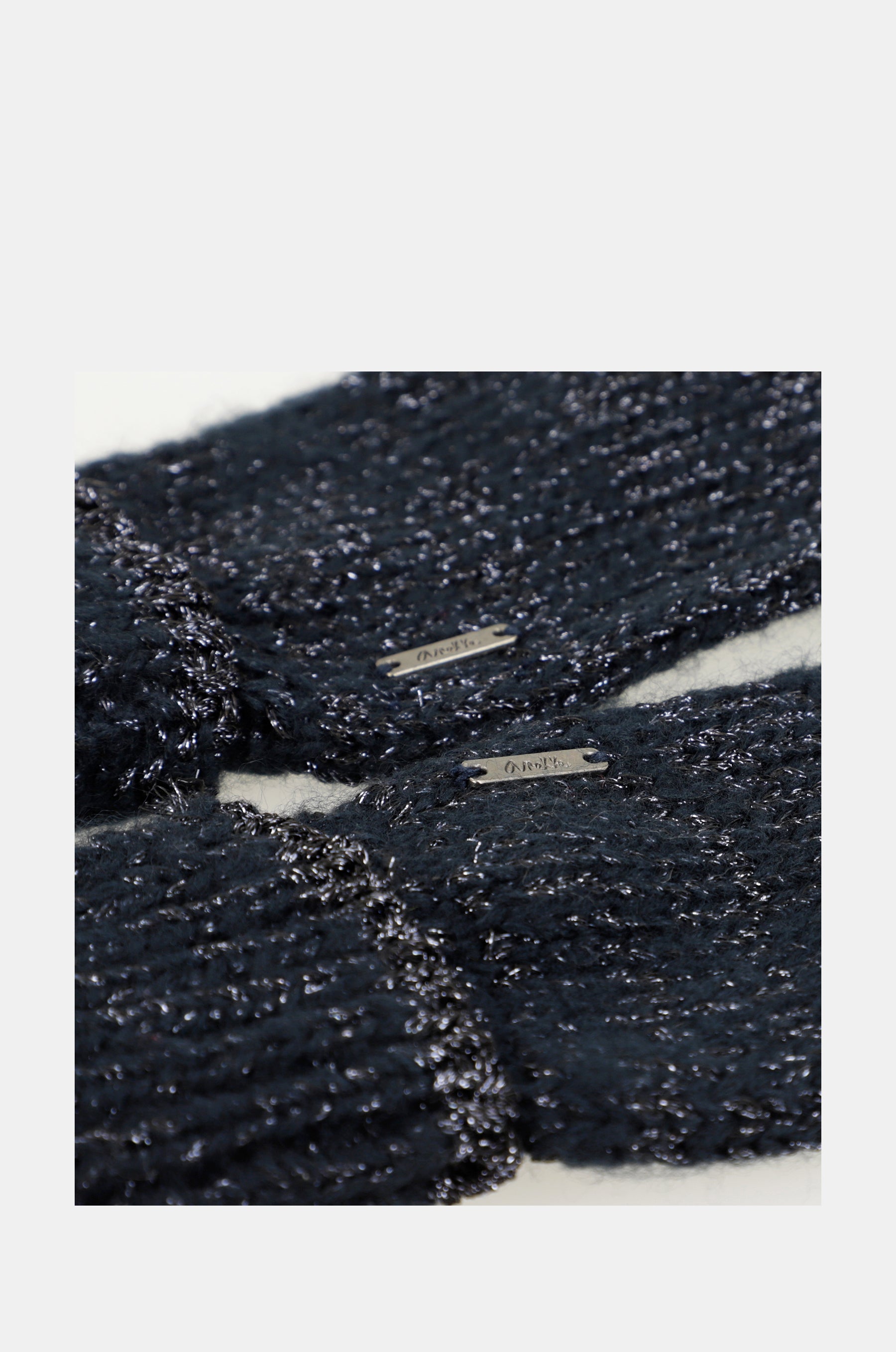 Navy blue logomania gloves.