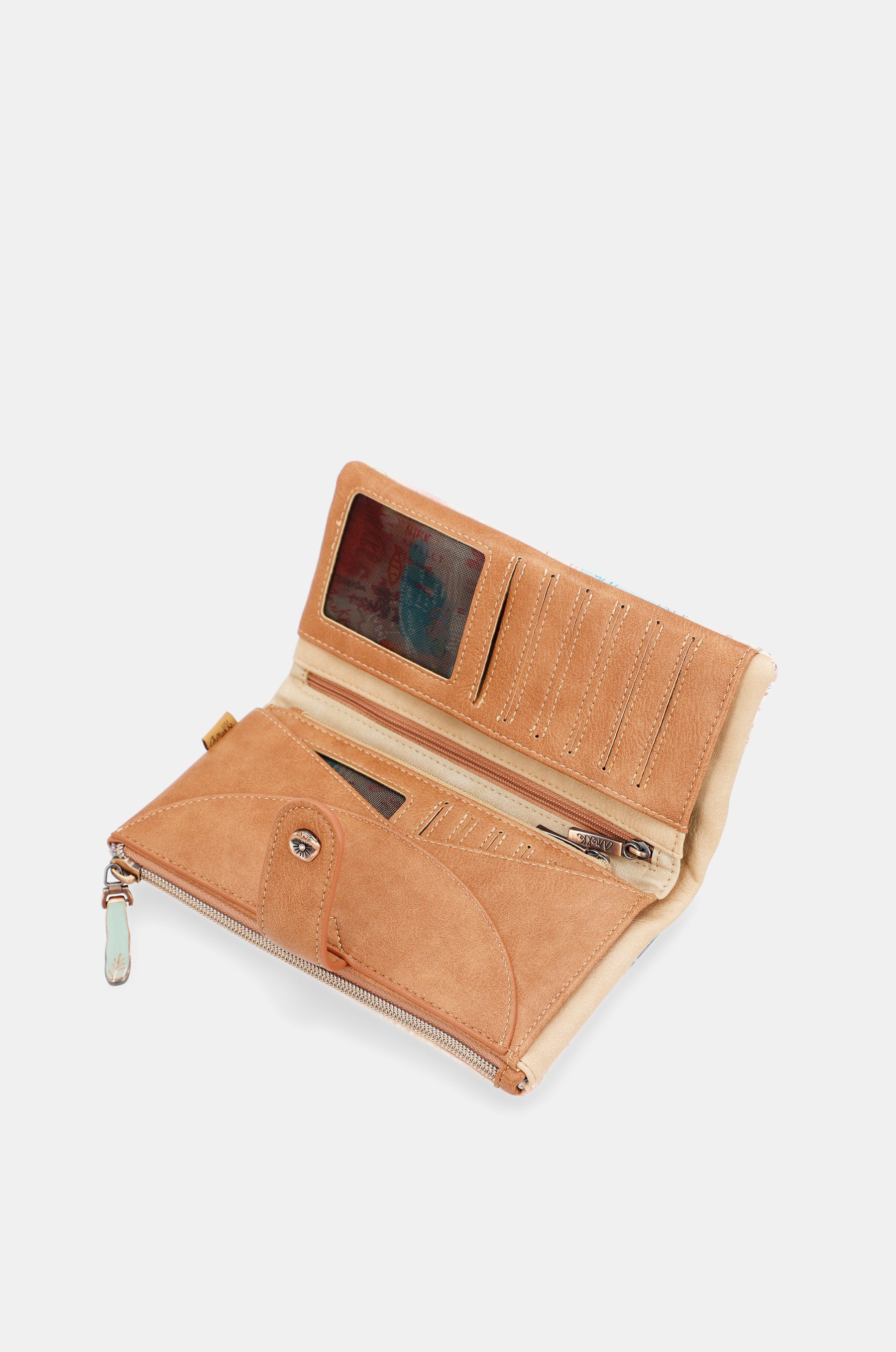 Mediterranean Large flexible fabric wallet