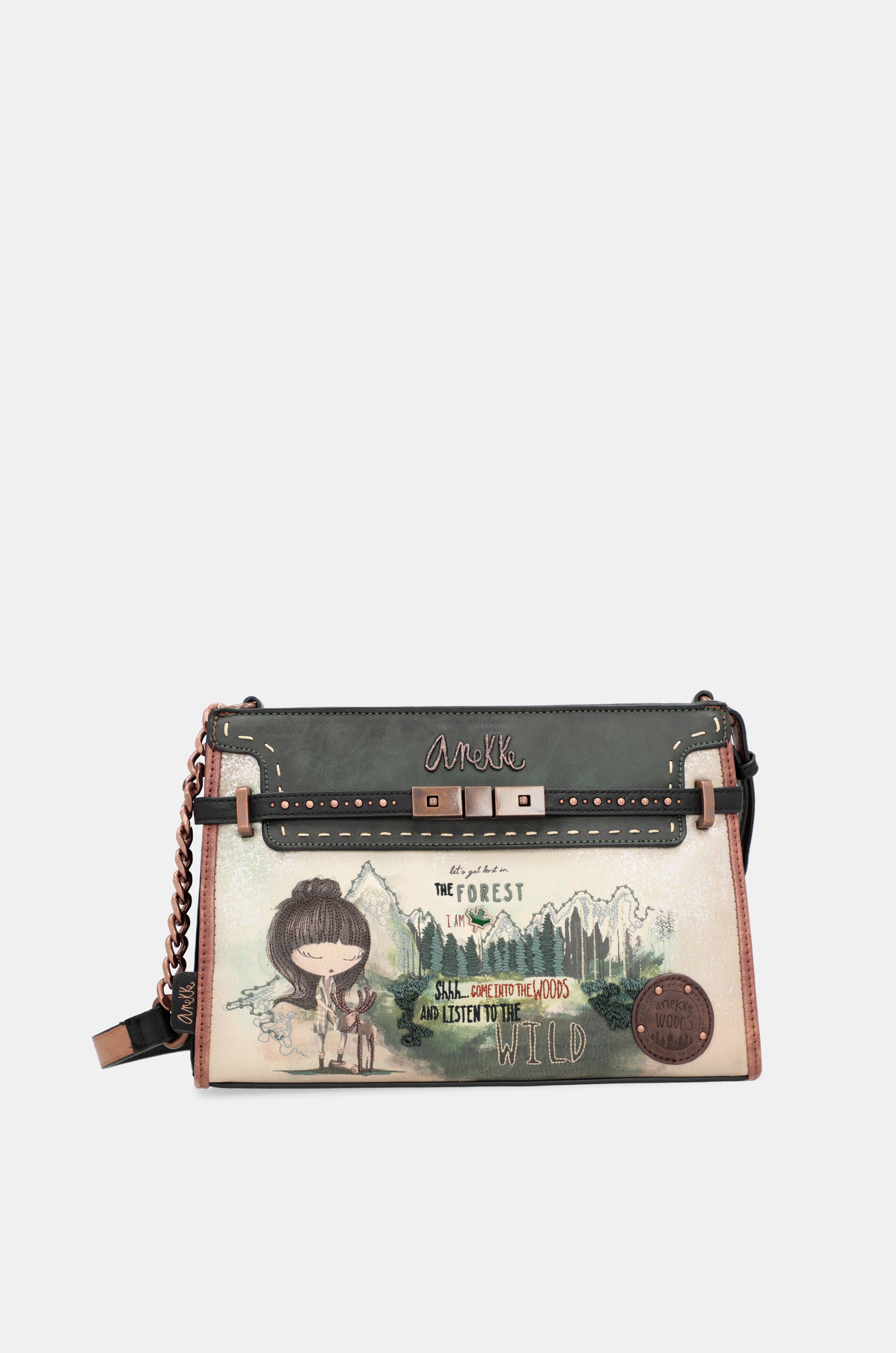 The Forest shoulder bag with metallic appliqués
