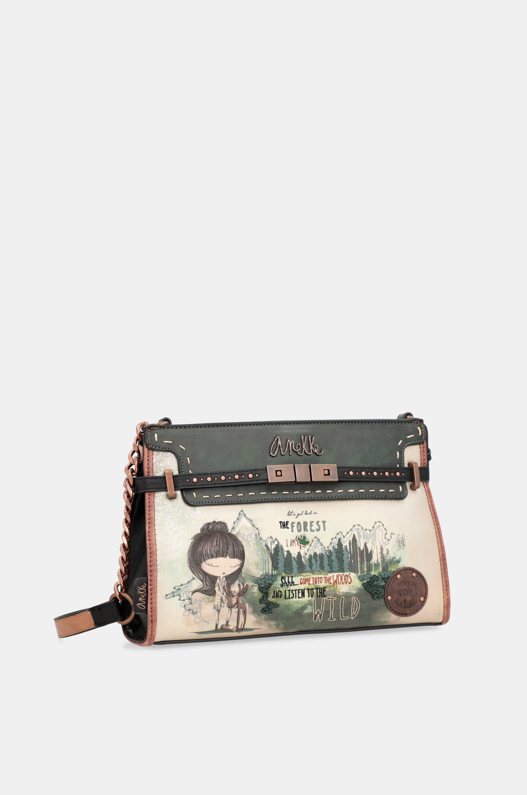 The Forest shoulder bag with metallic appliqués