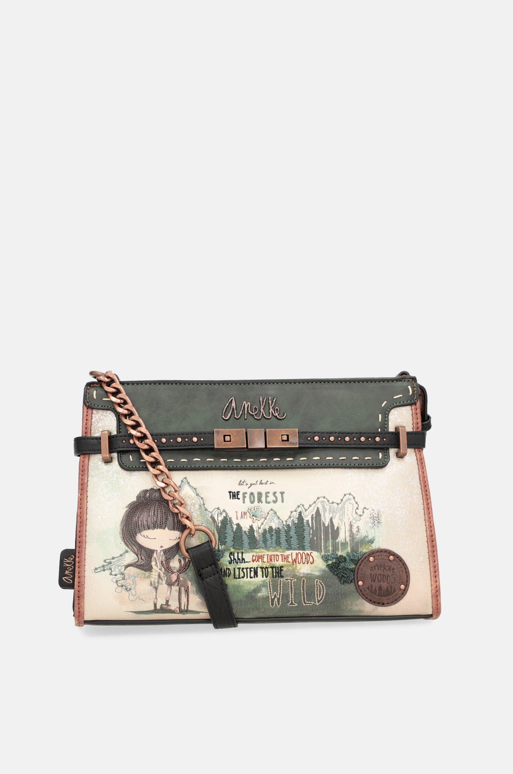 The Forest shoulder bag with metallic appliqués