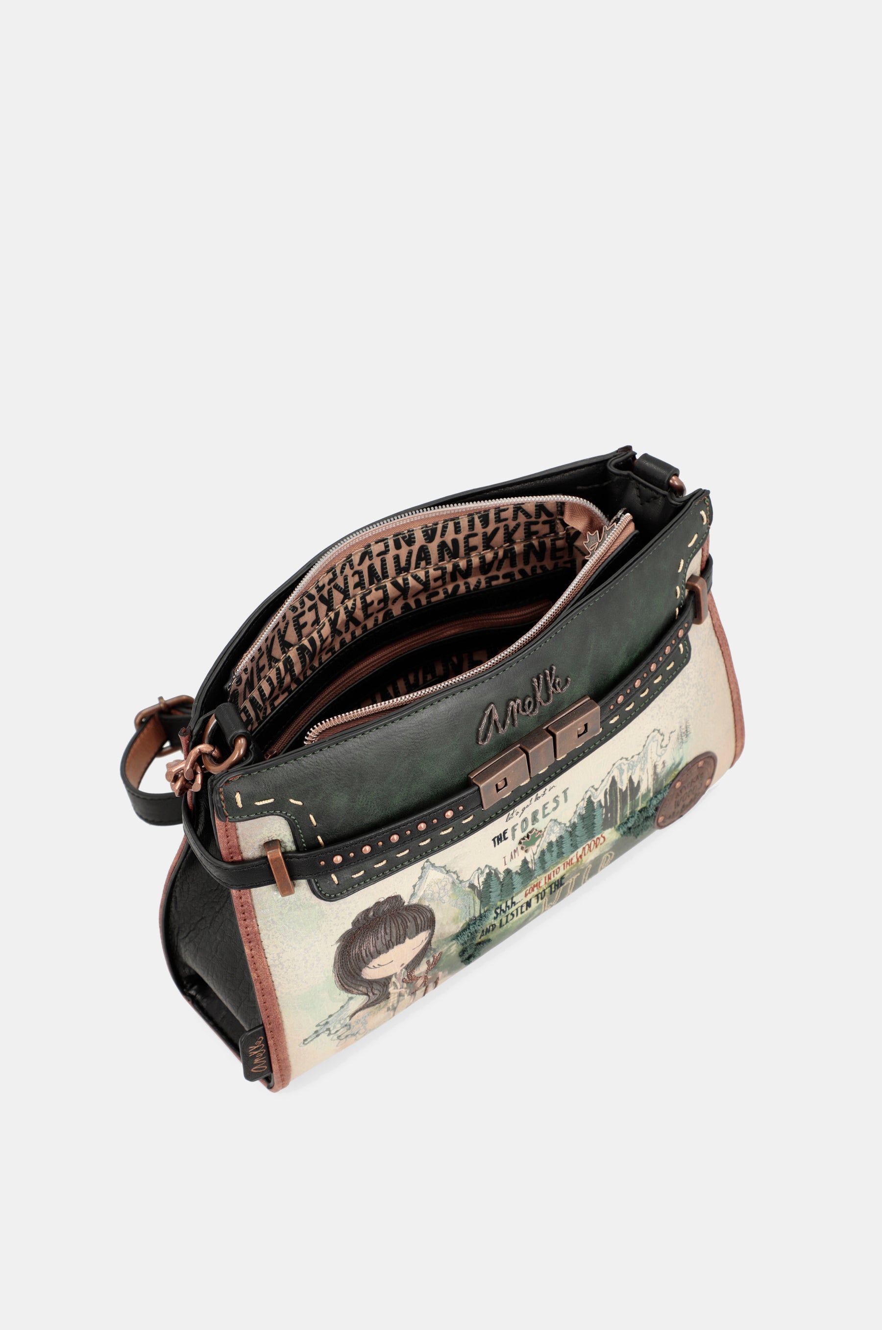 The Forest shoulder bag with metallic appliqués
