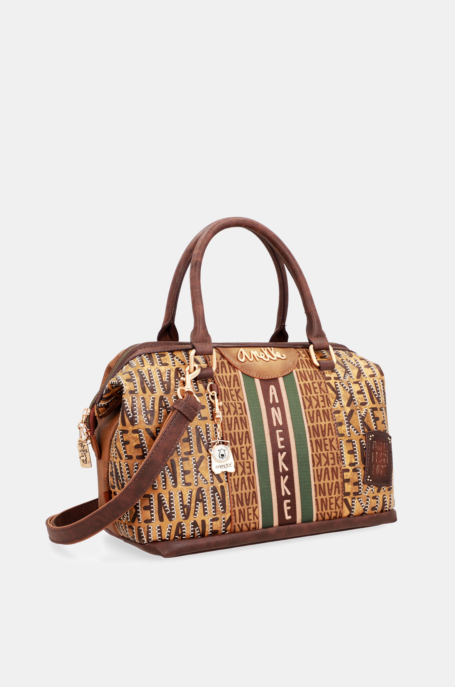 Urban brown logo bowling bag