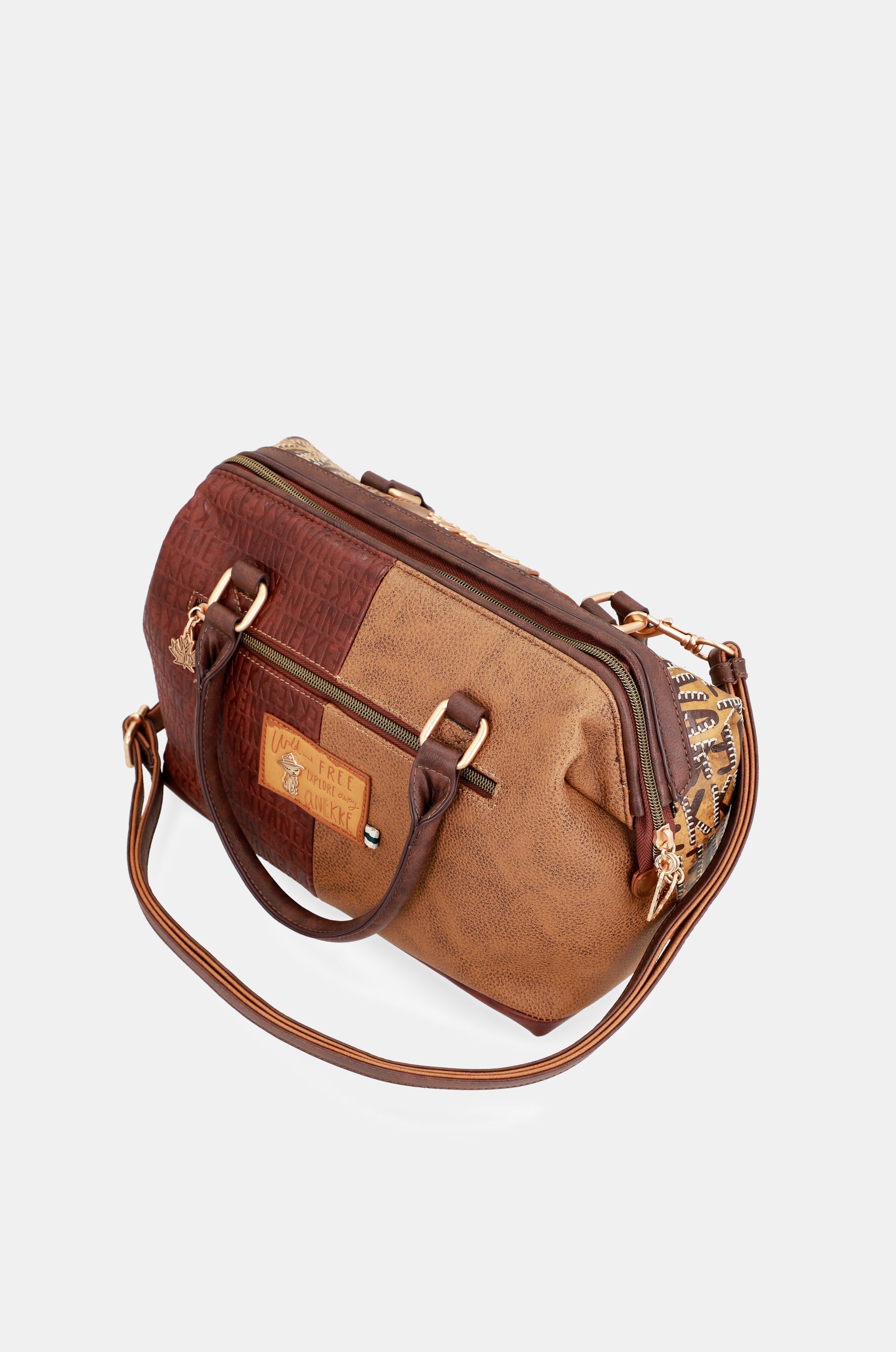 Urban brown logo bowling bag