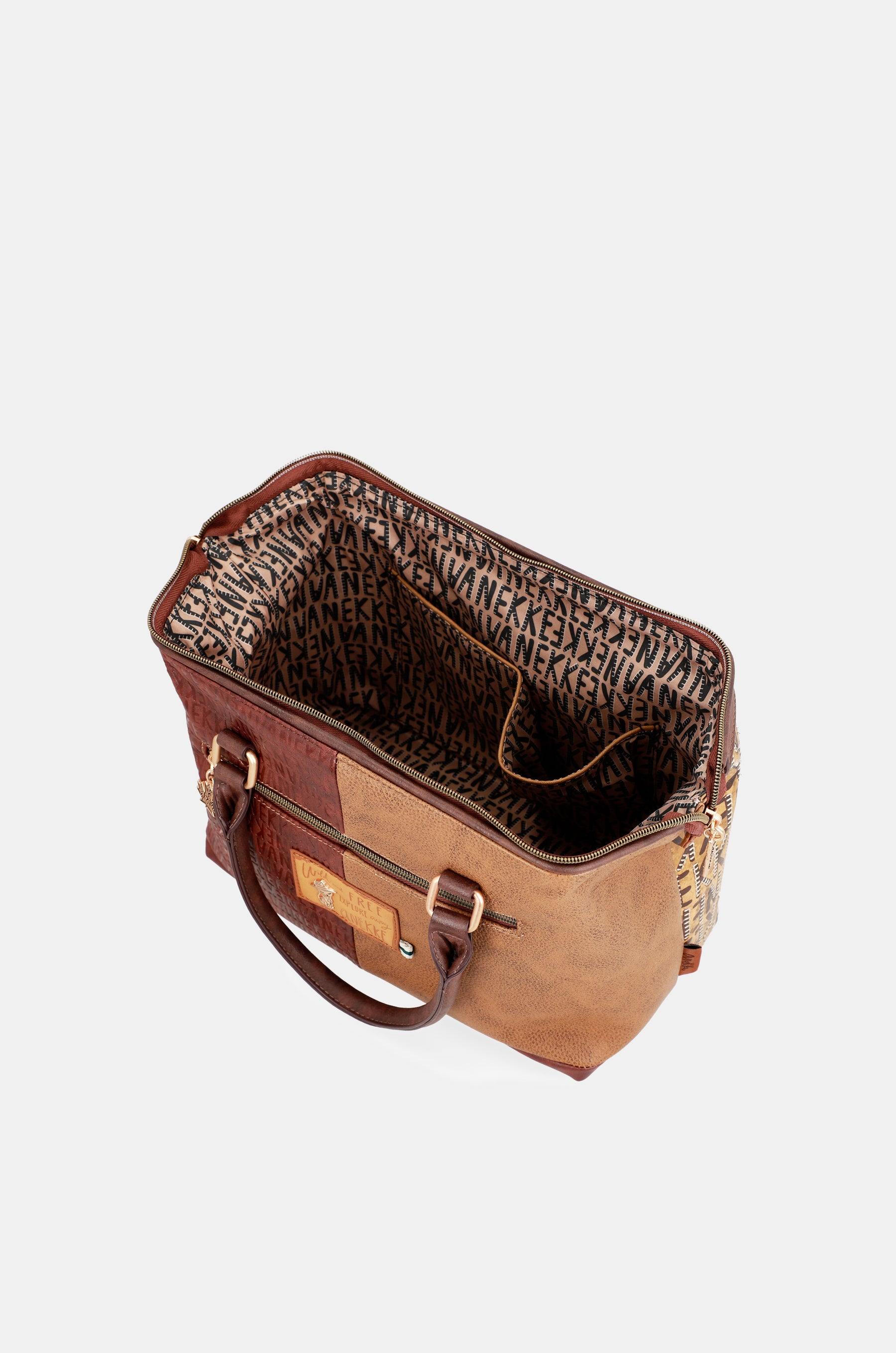 Urban brown logo bowling bag