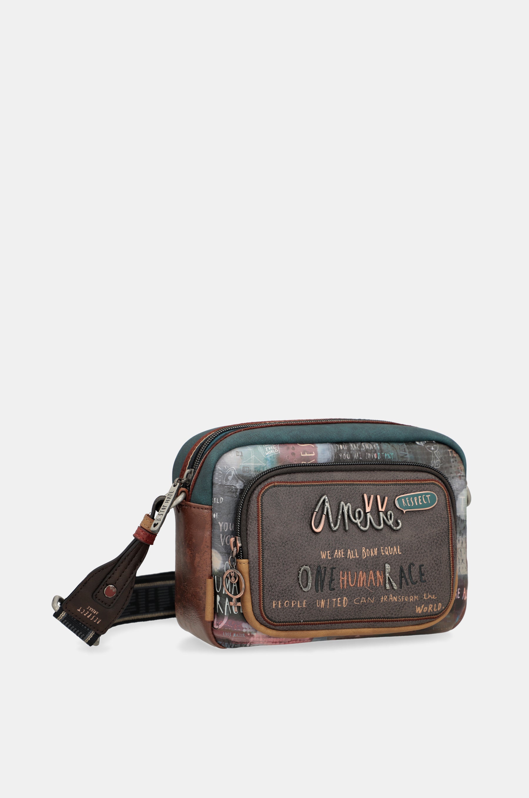 Respect shoulder bag with front pocket