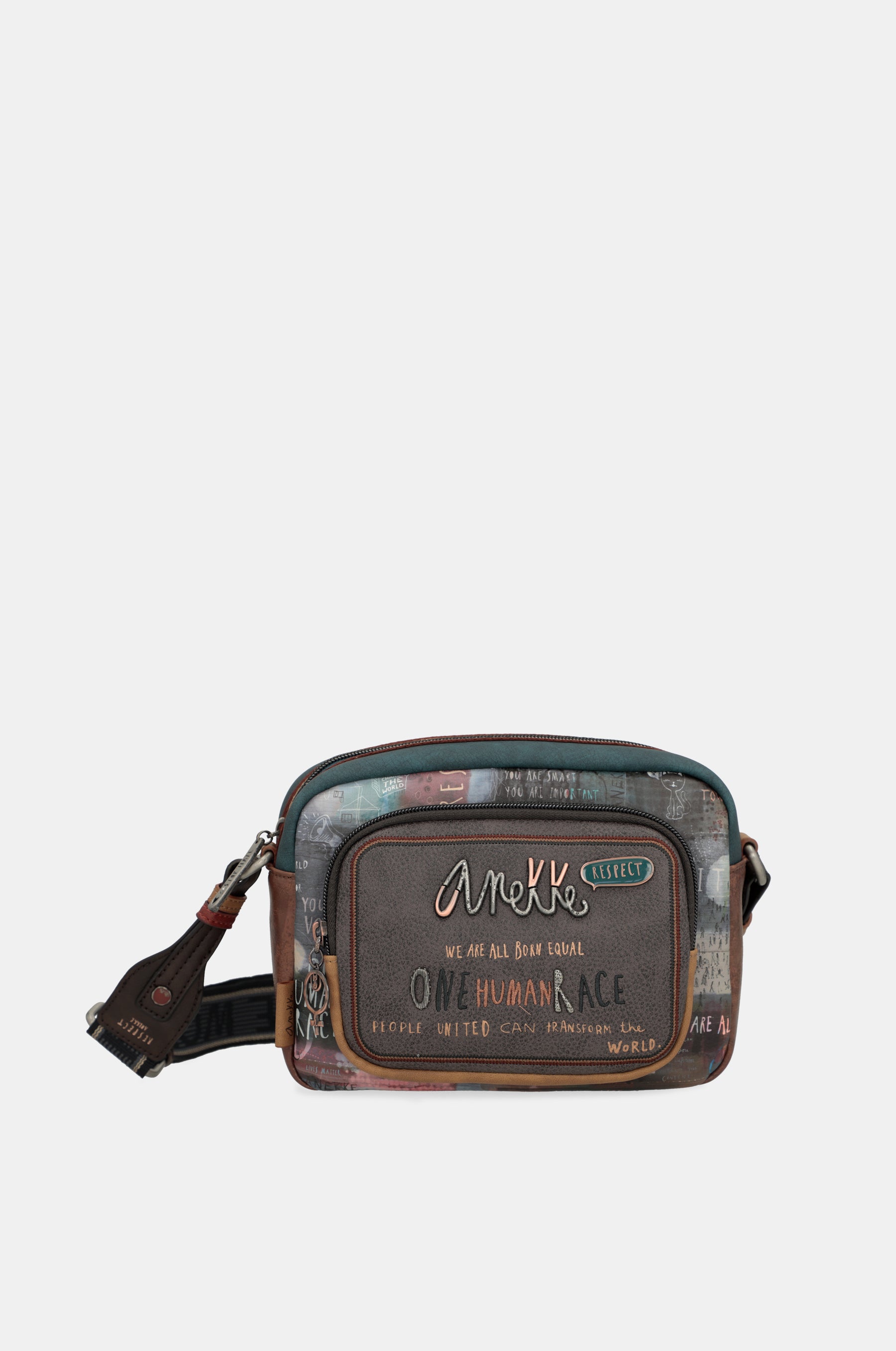 Respect shoulder bag with front pocket