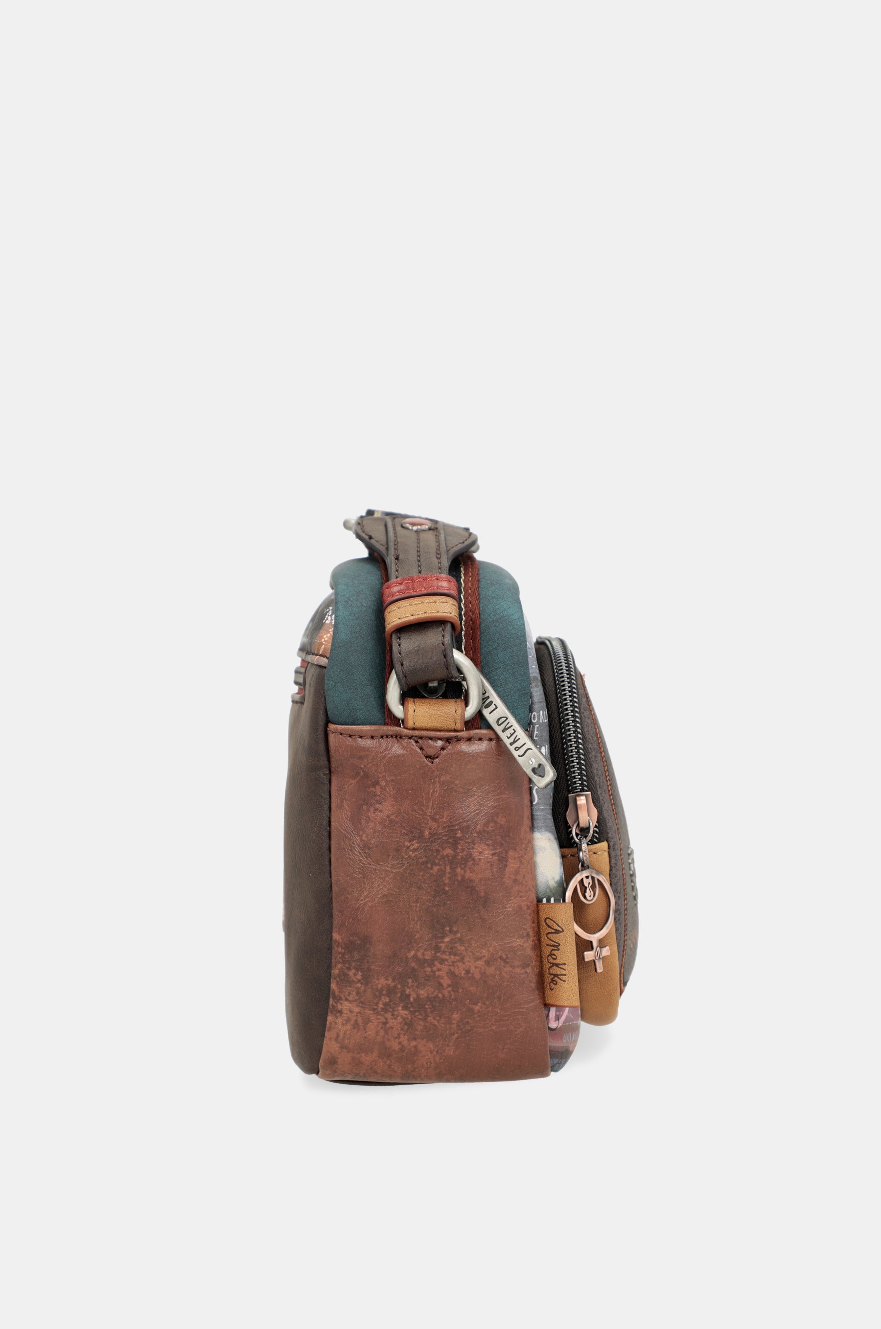 Respect shoulder bag with front pocket