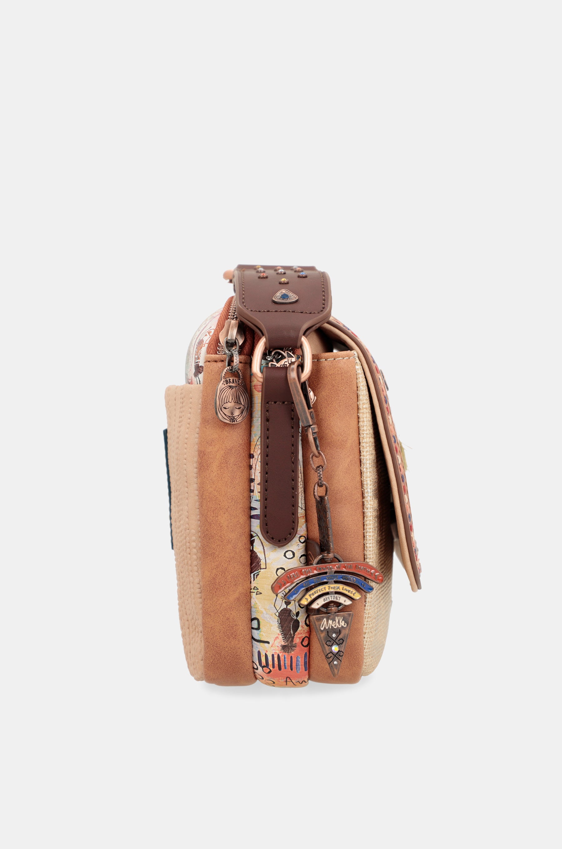 Menire crossbody bag with flap 3 compartments