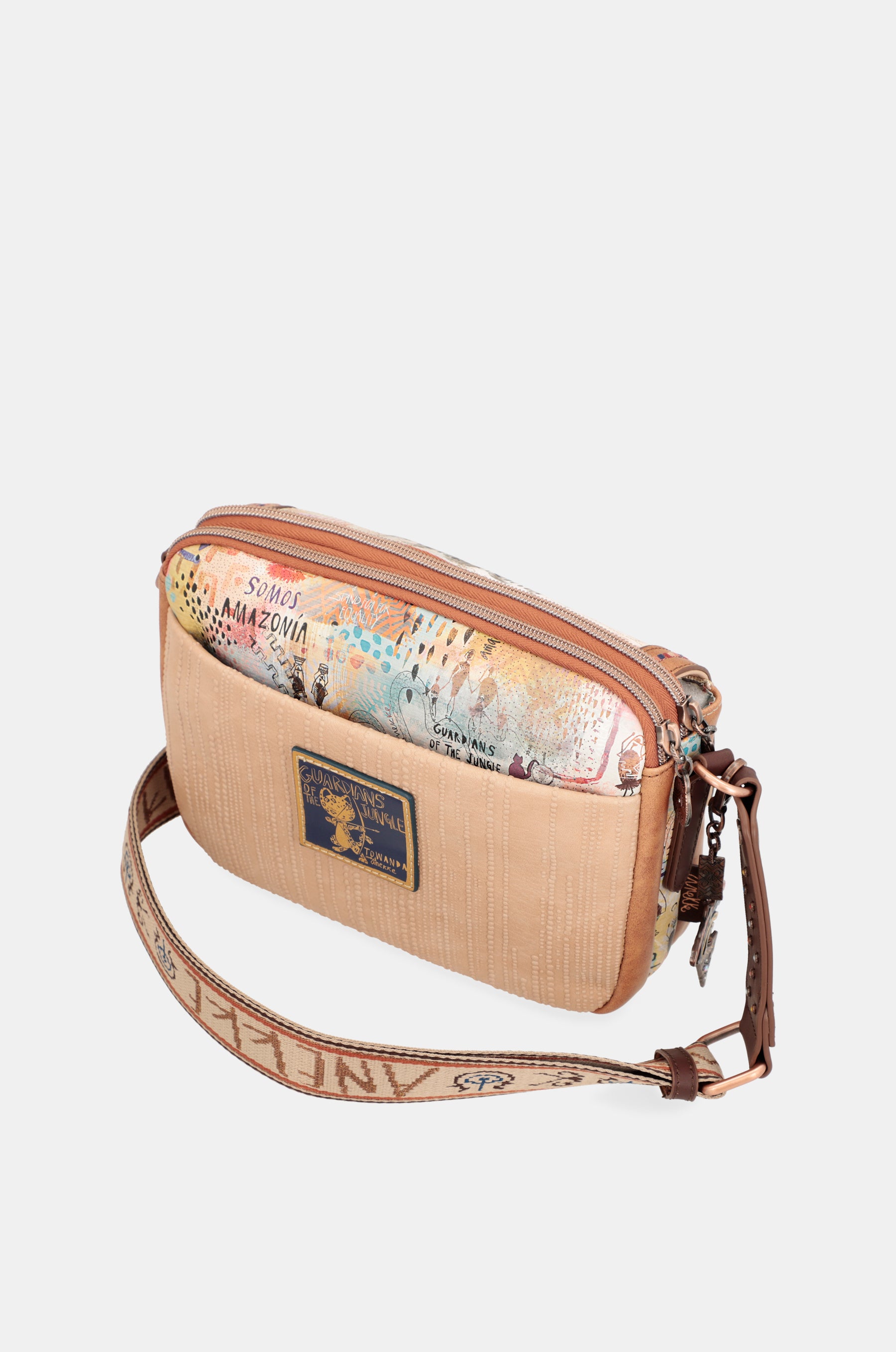 Menire crossbody bag with flap 3 compartments