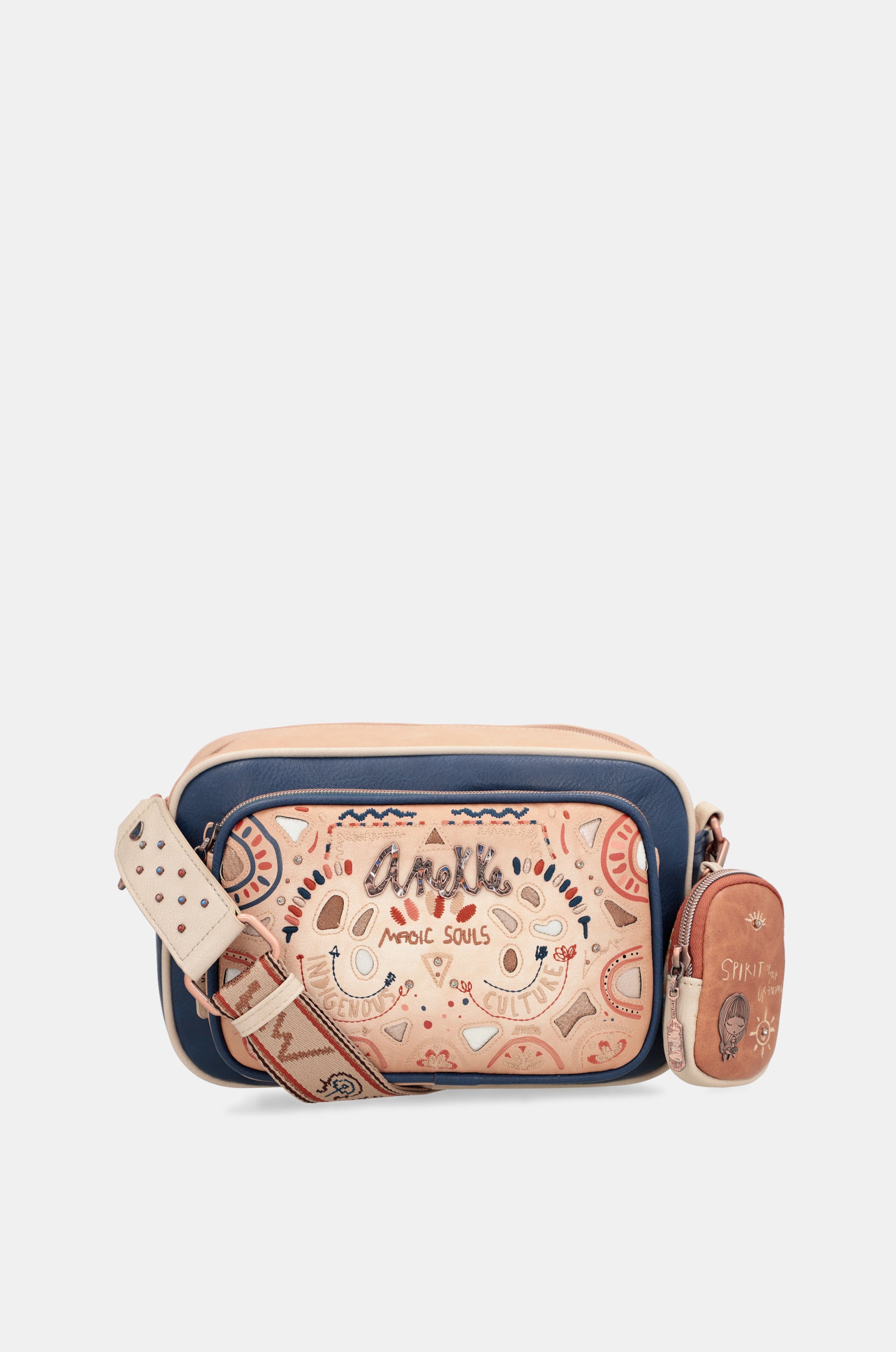 Tribe navy blue crossbody bag
