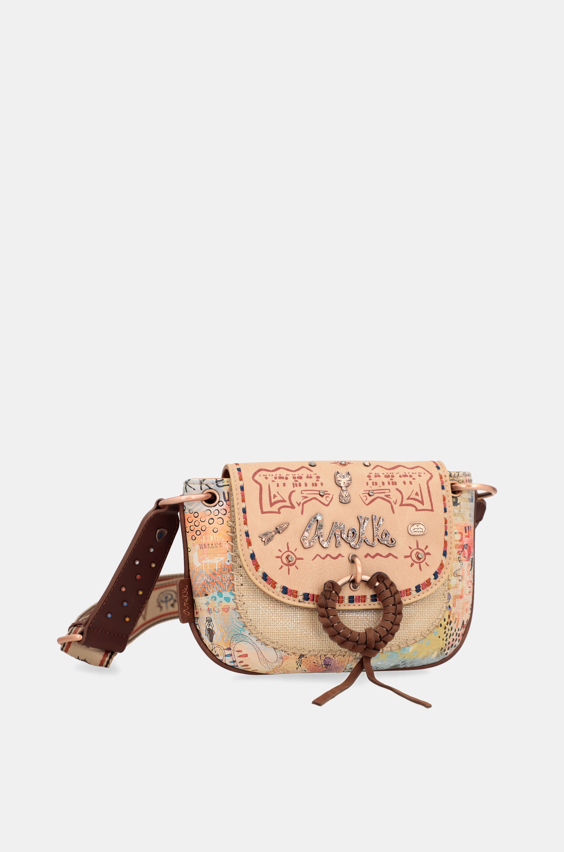 Tribe ethnic print crossbody bag