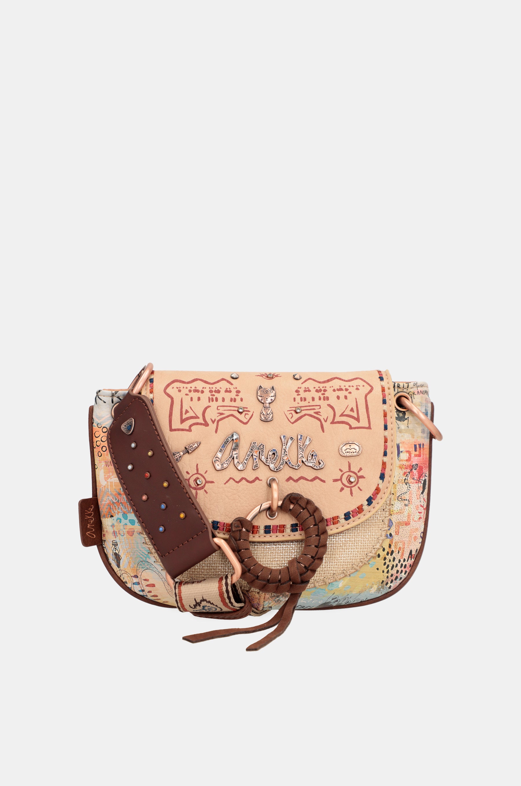 Tribe ethnic print crossbody bag
