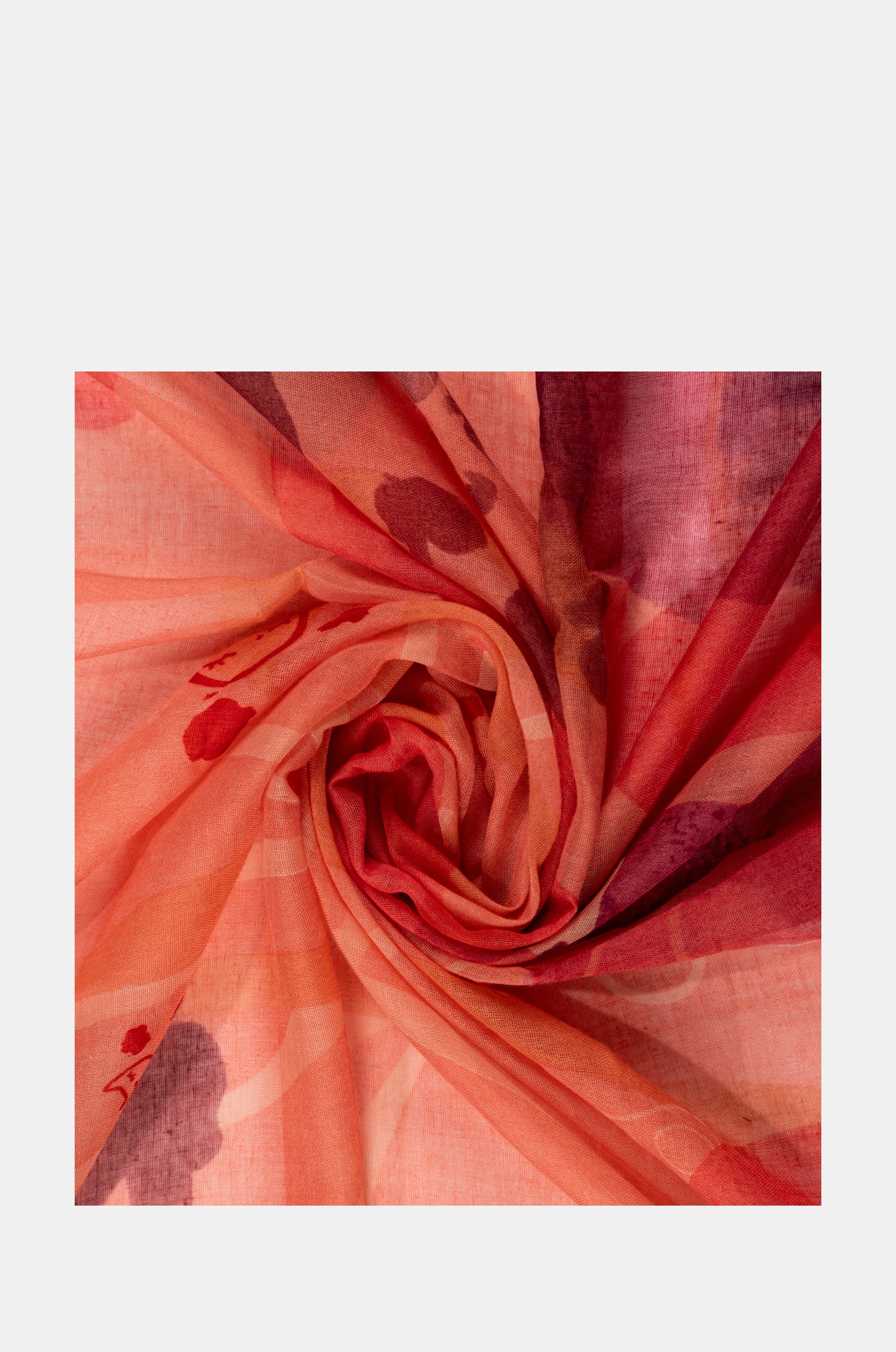Amazonia nature print reddish scarf
