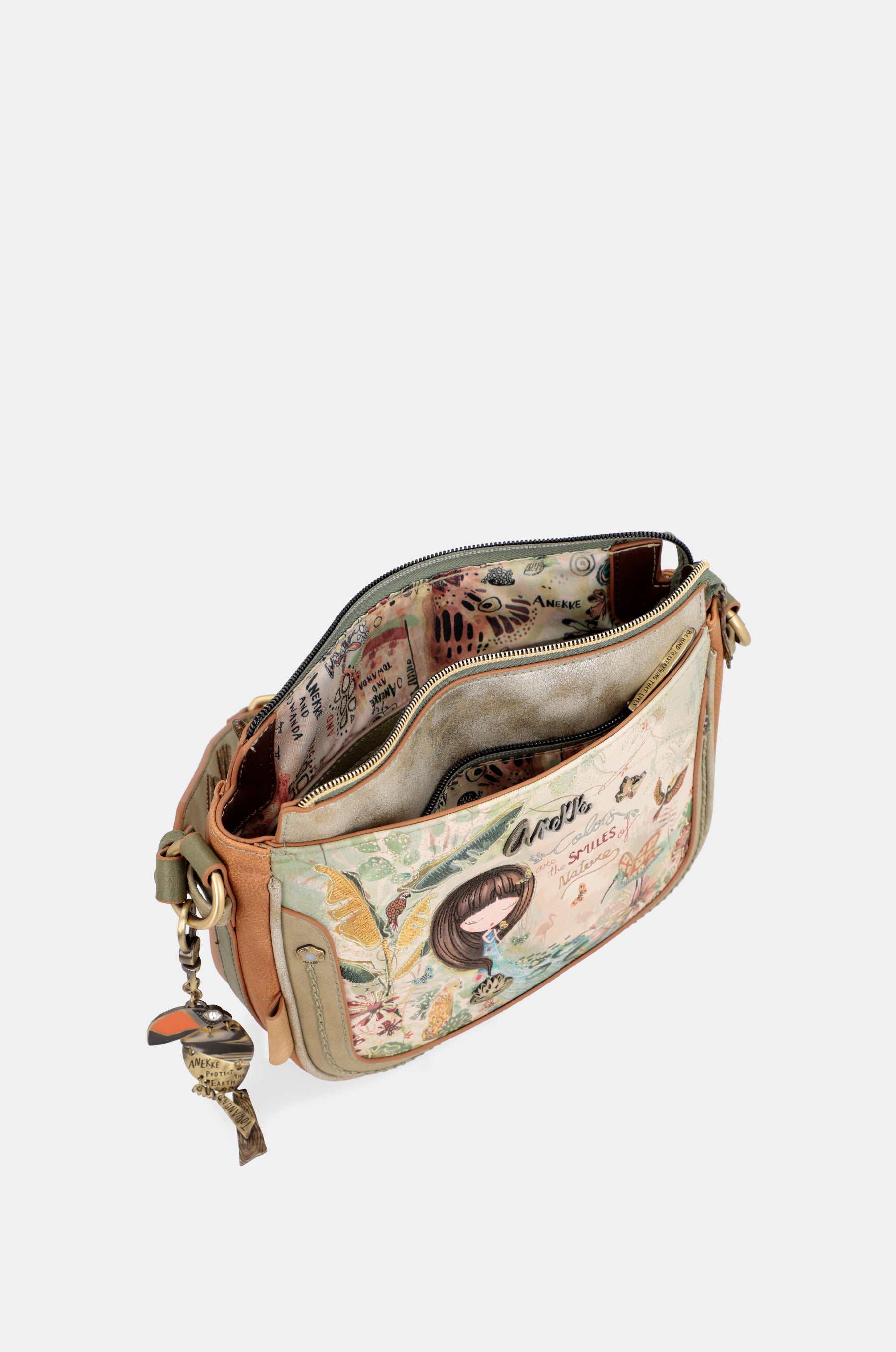 Amazonia medium crossbody bag with 3 compartments