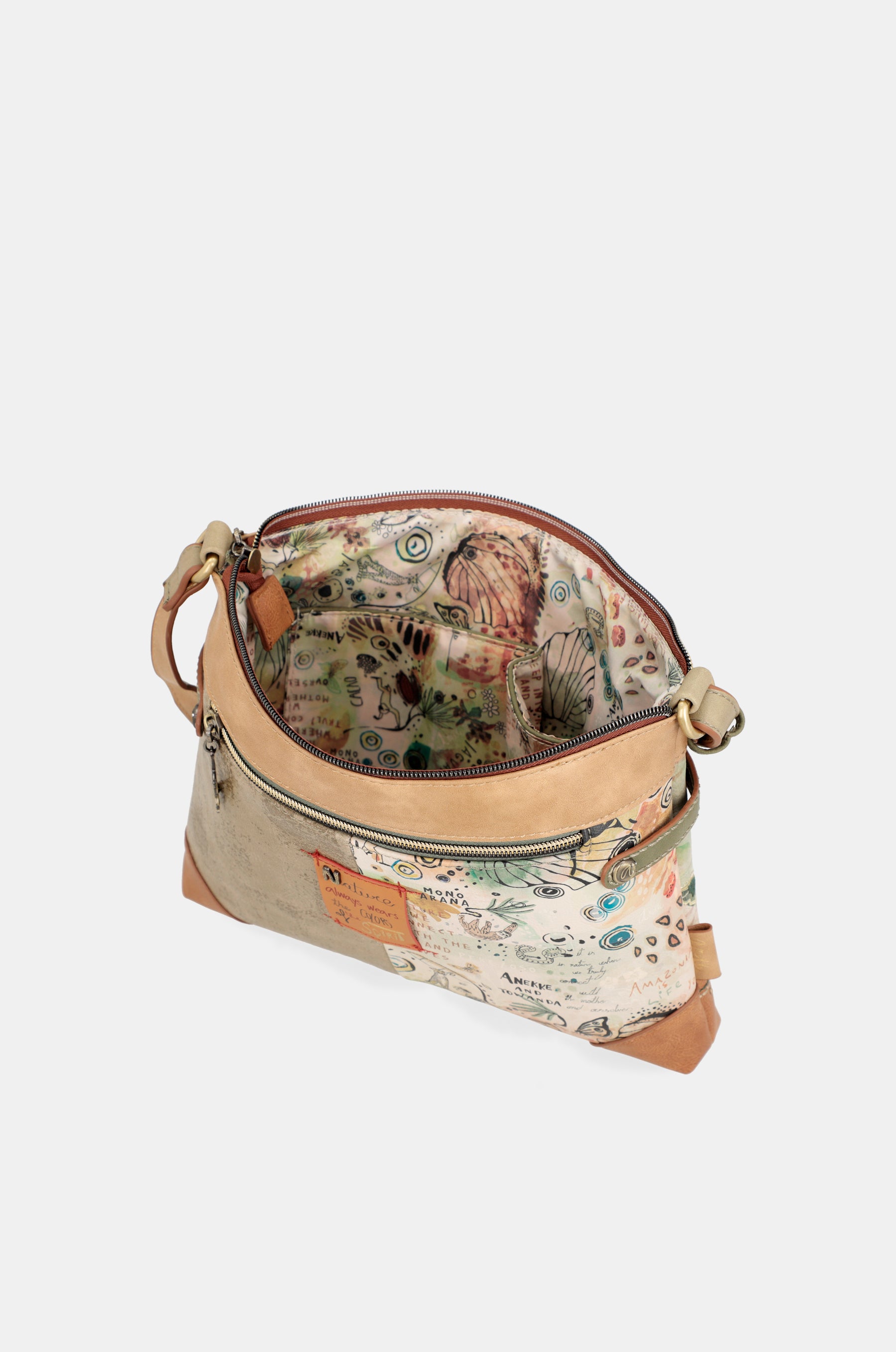 Amazonia large printed crossbody bag