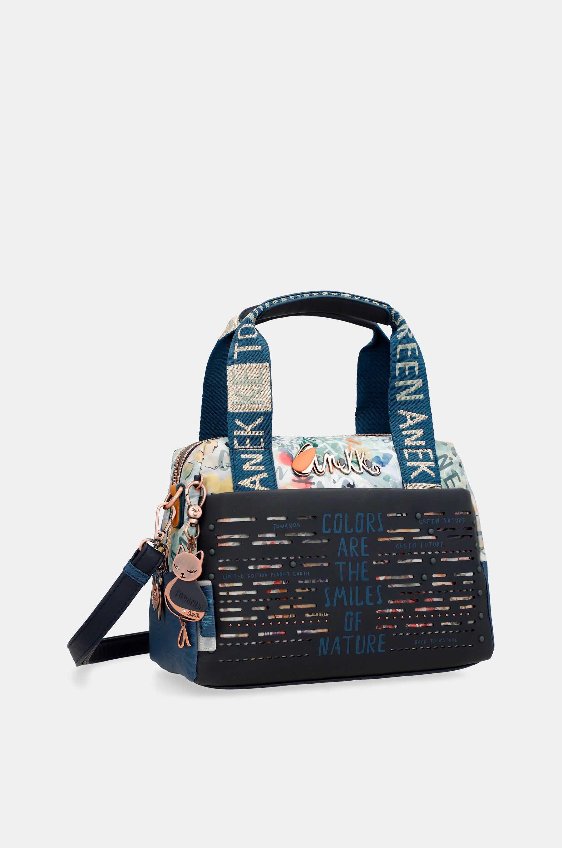 Nature Pachamama navy blue bowling bag