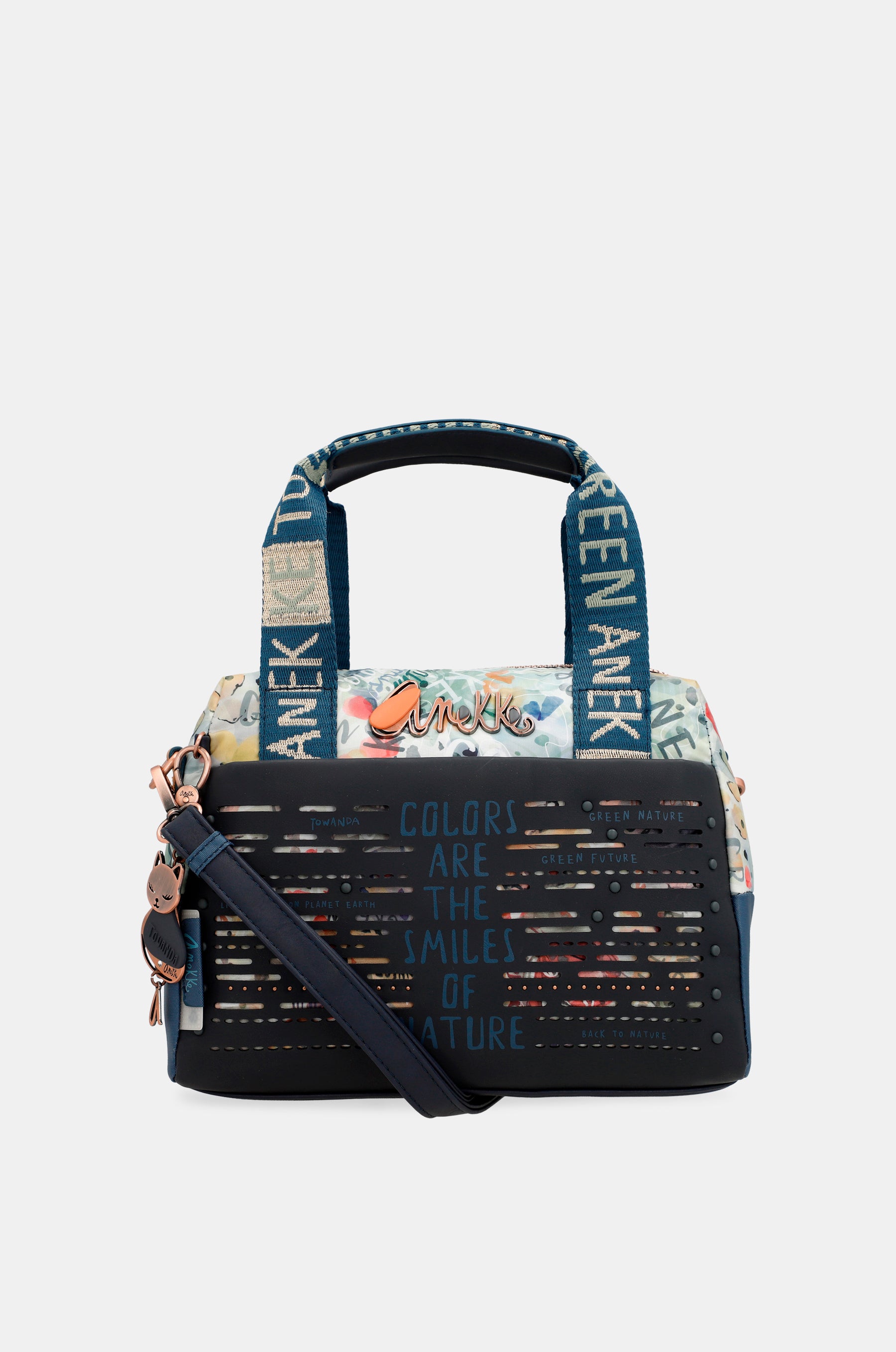 Nature Pachamama navy blue bowling bag