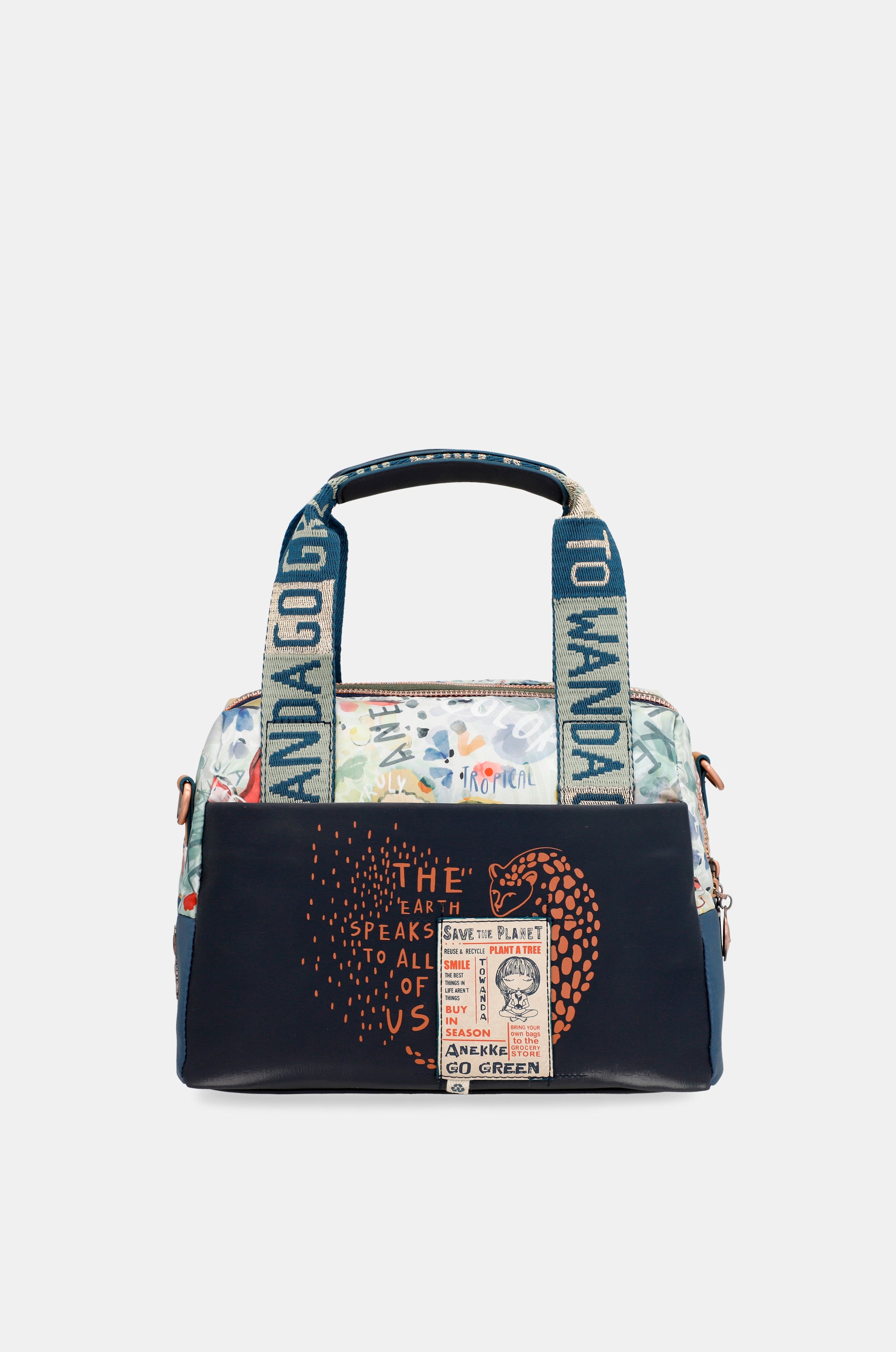 Nature Pachamama navy blue bowling bag
