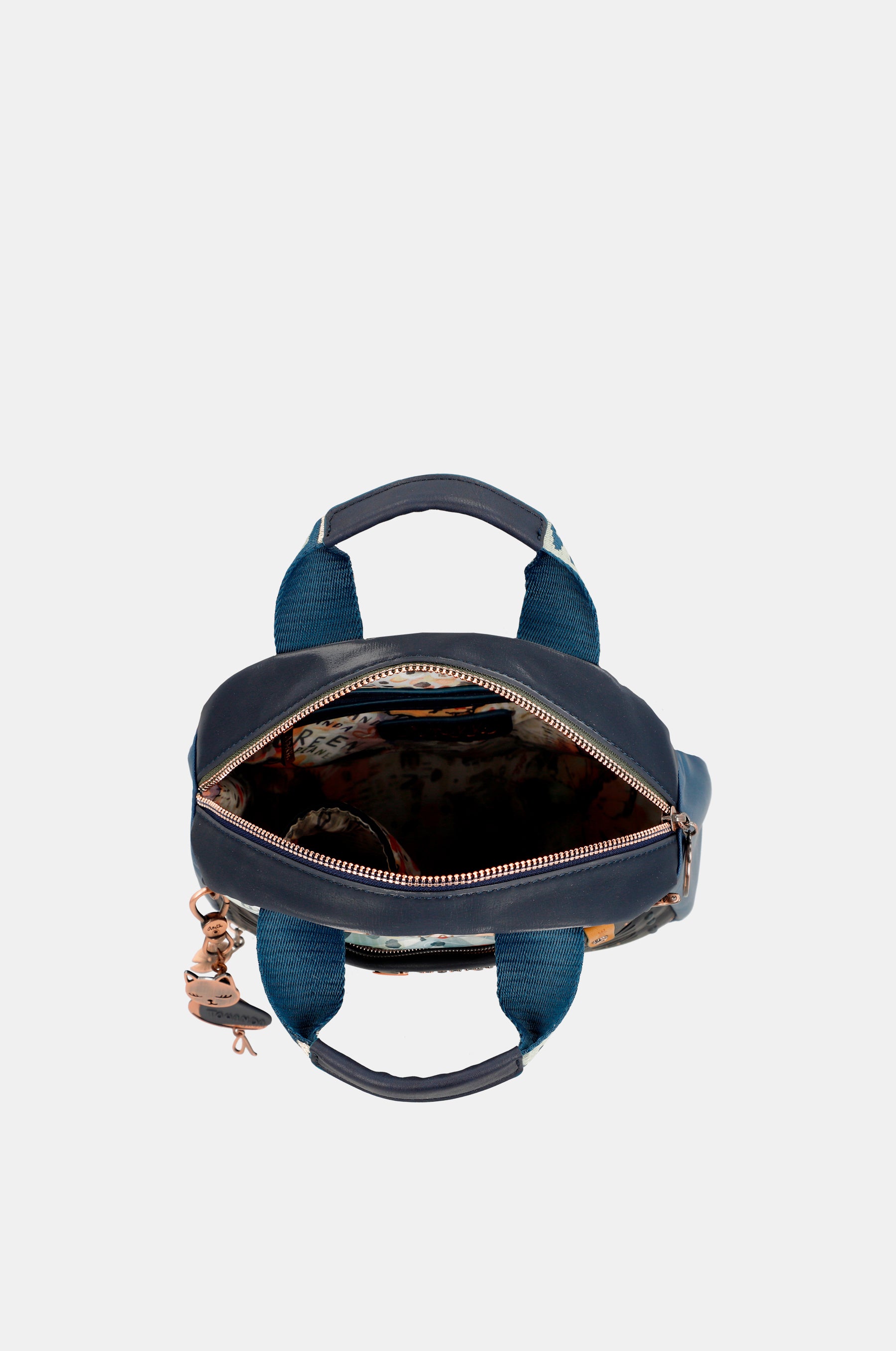 Nature Pachamama navy blue medium satchel bag
