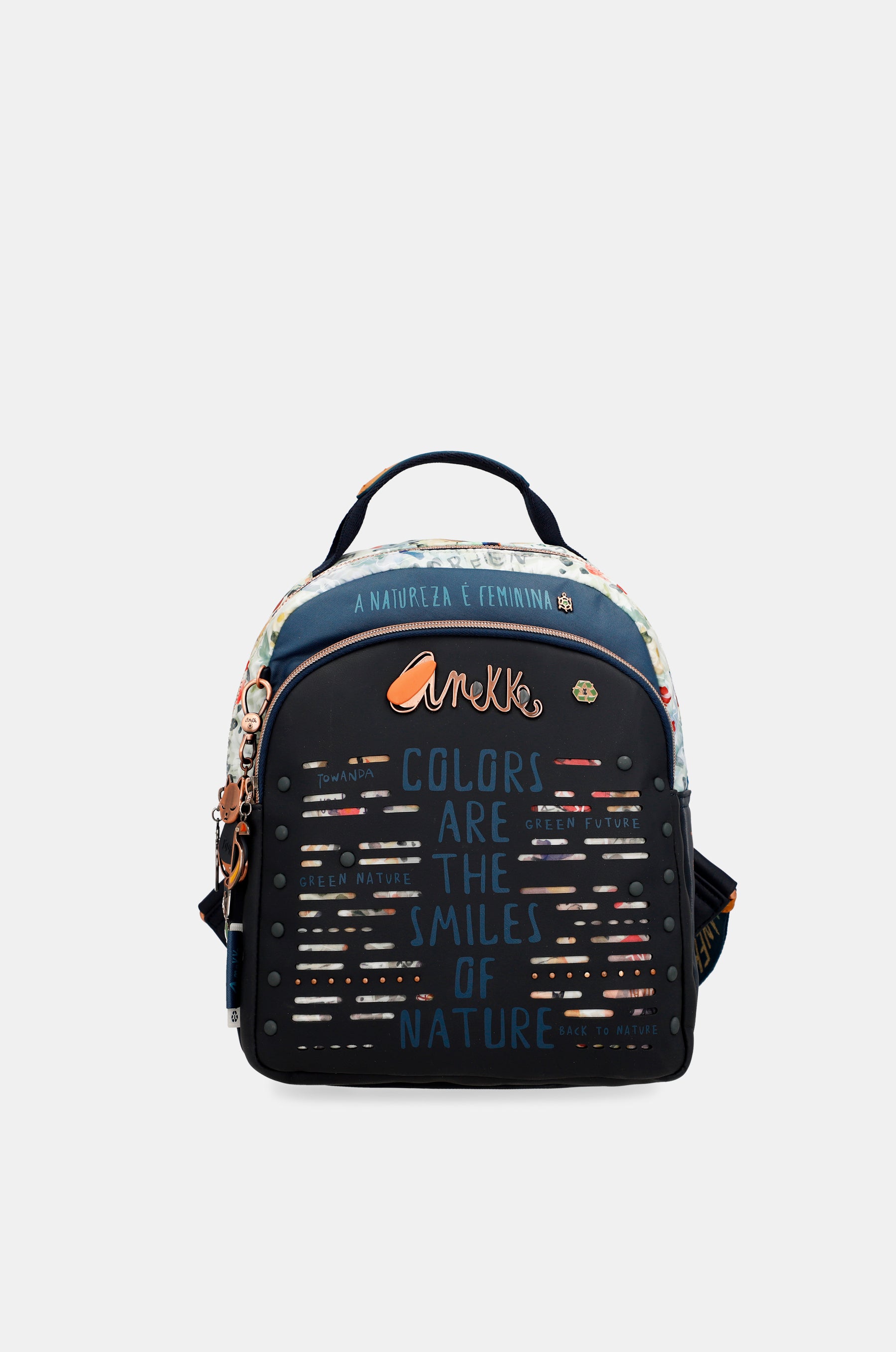 Nature Pachamama navy blue backpack for walking