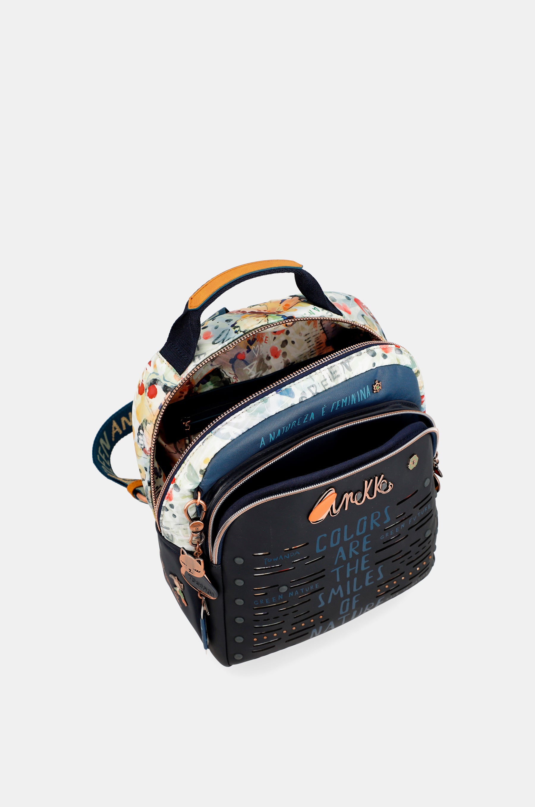 Nature Pachamama navy blue backpack for walking