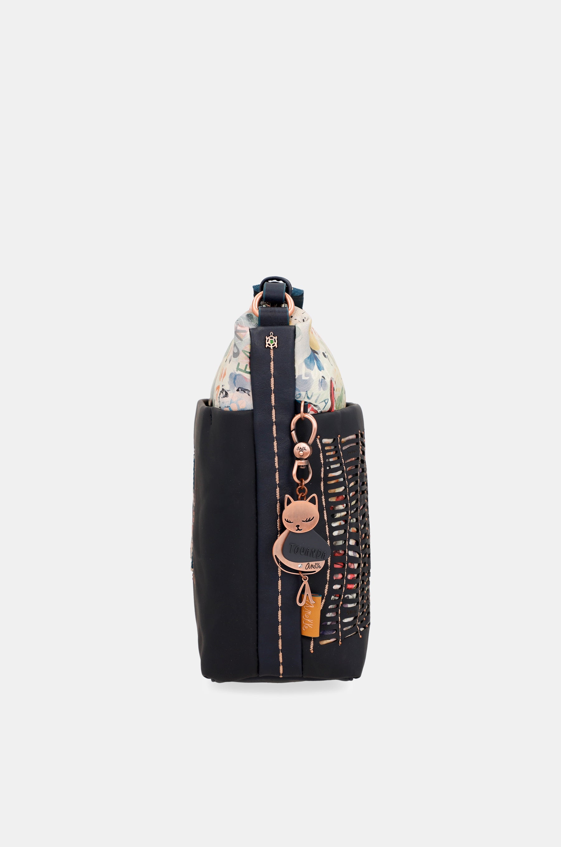 Nature Pachamama navy blue large crossbody bag