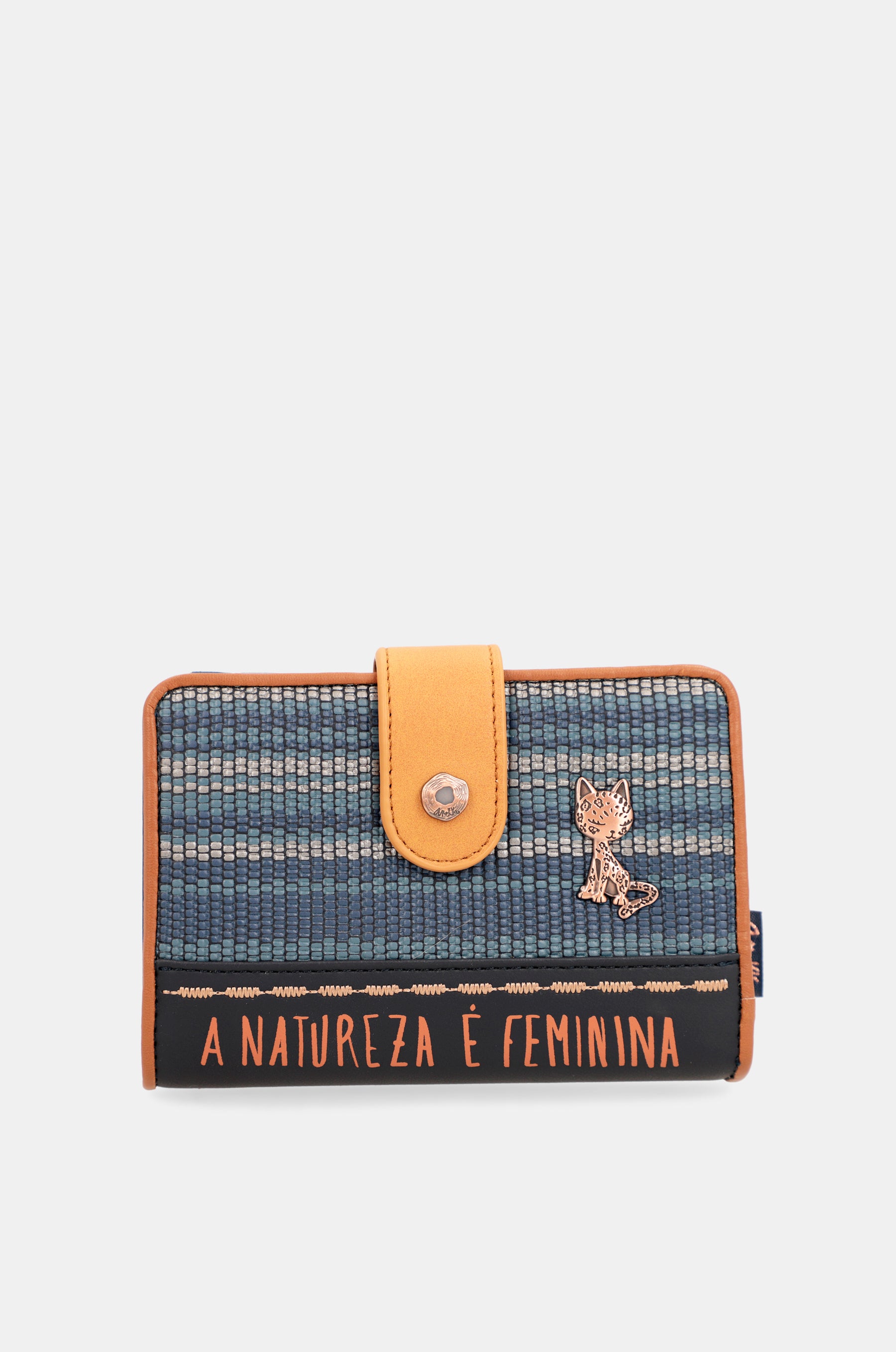 Nature Pachamama medium RFID wallet navy blue
