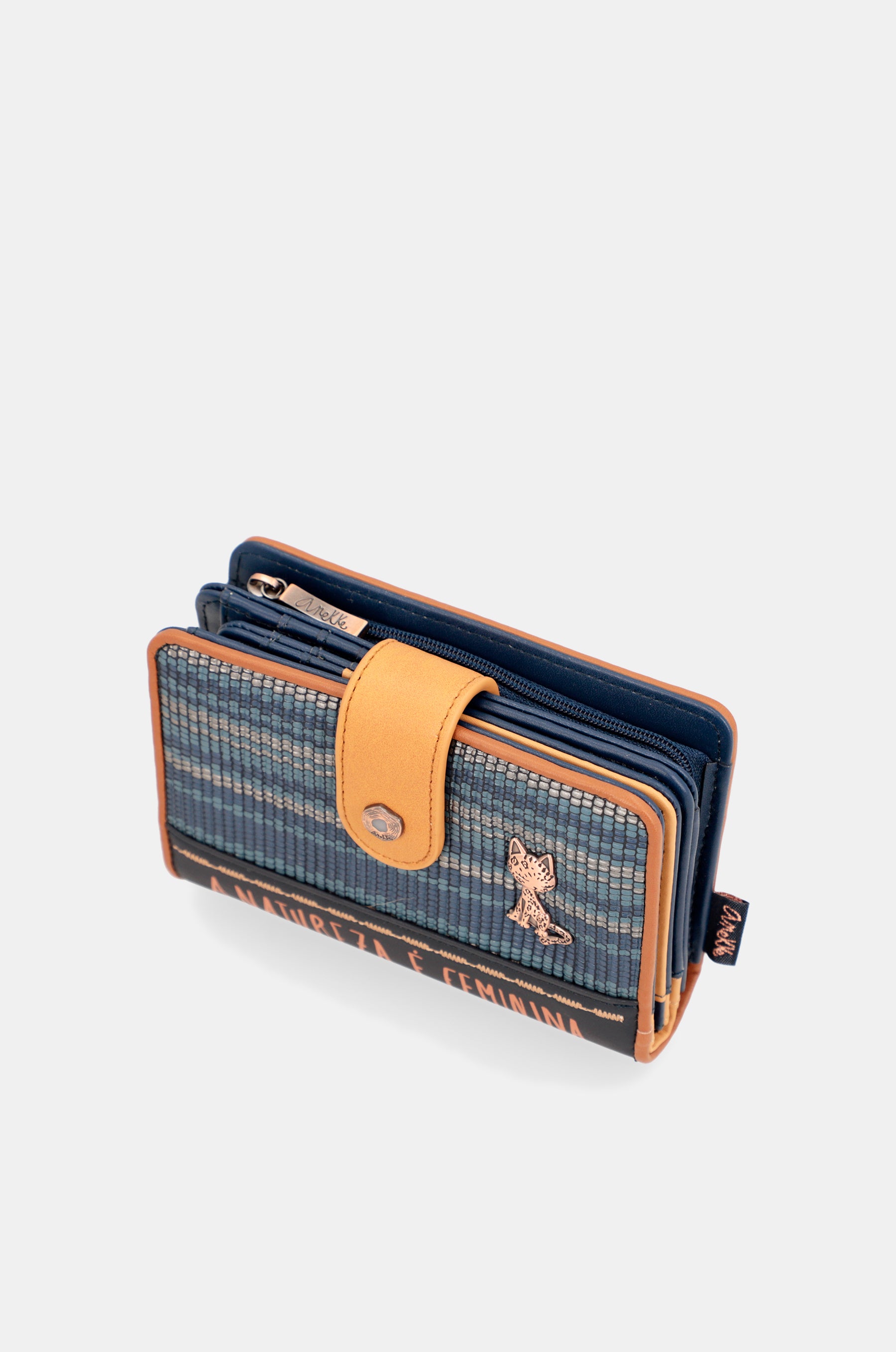 Nature Pachamama medium RFID wallet navy blue
