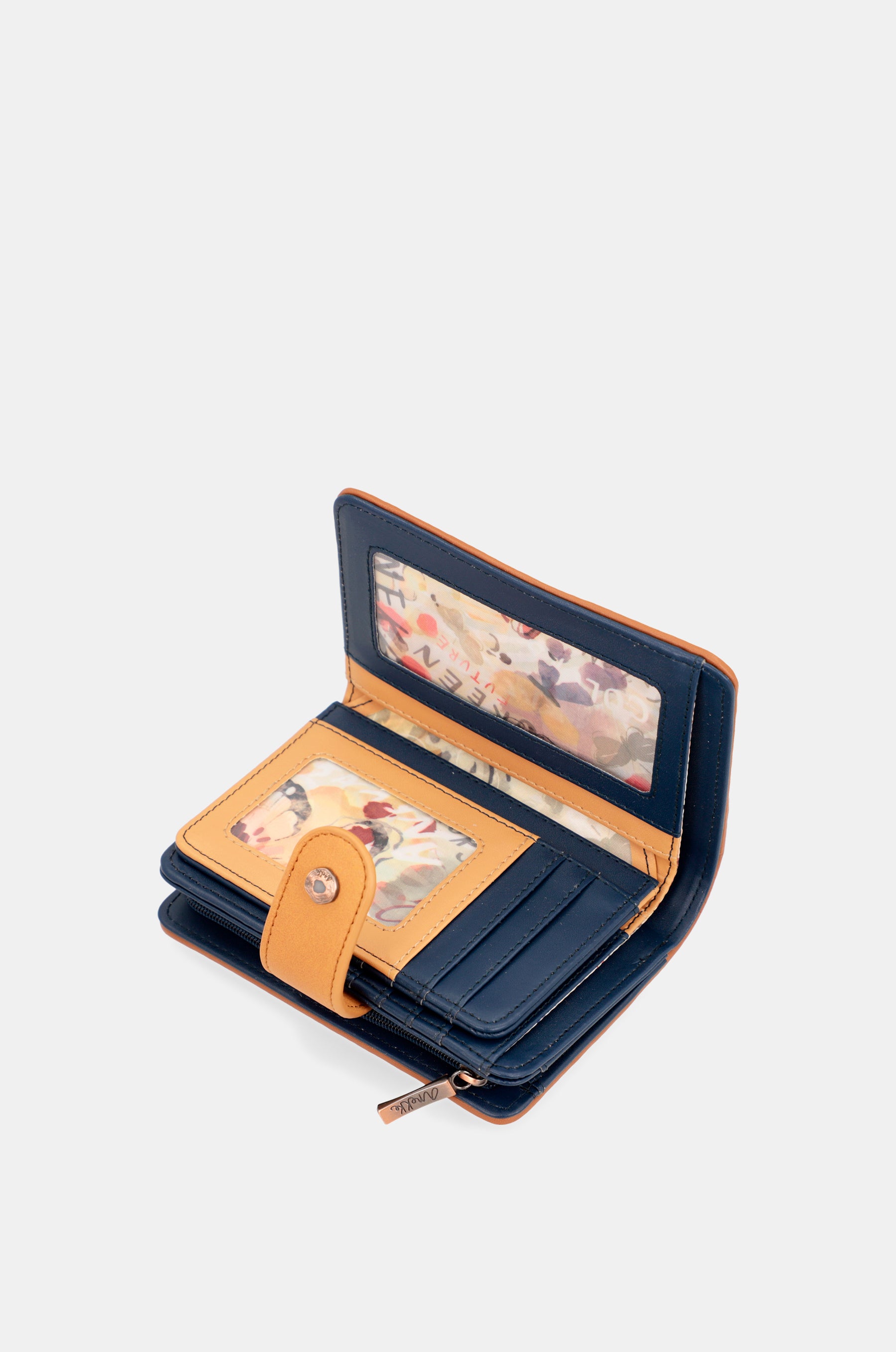 Nature Pachamama medium RFID wallet navy blue