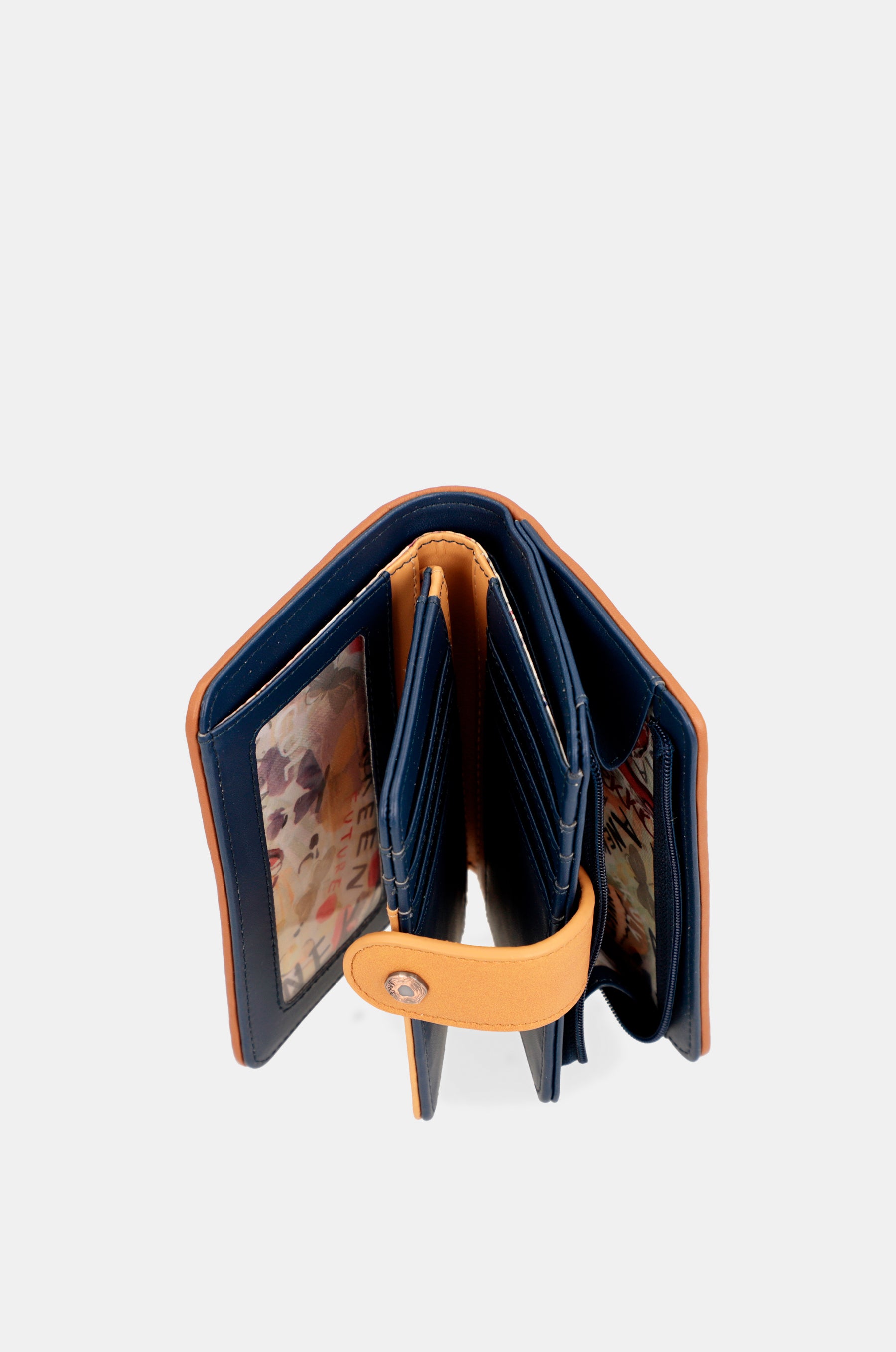 Nature Pachamama medium RFID wallet navy blue