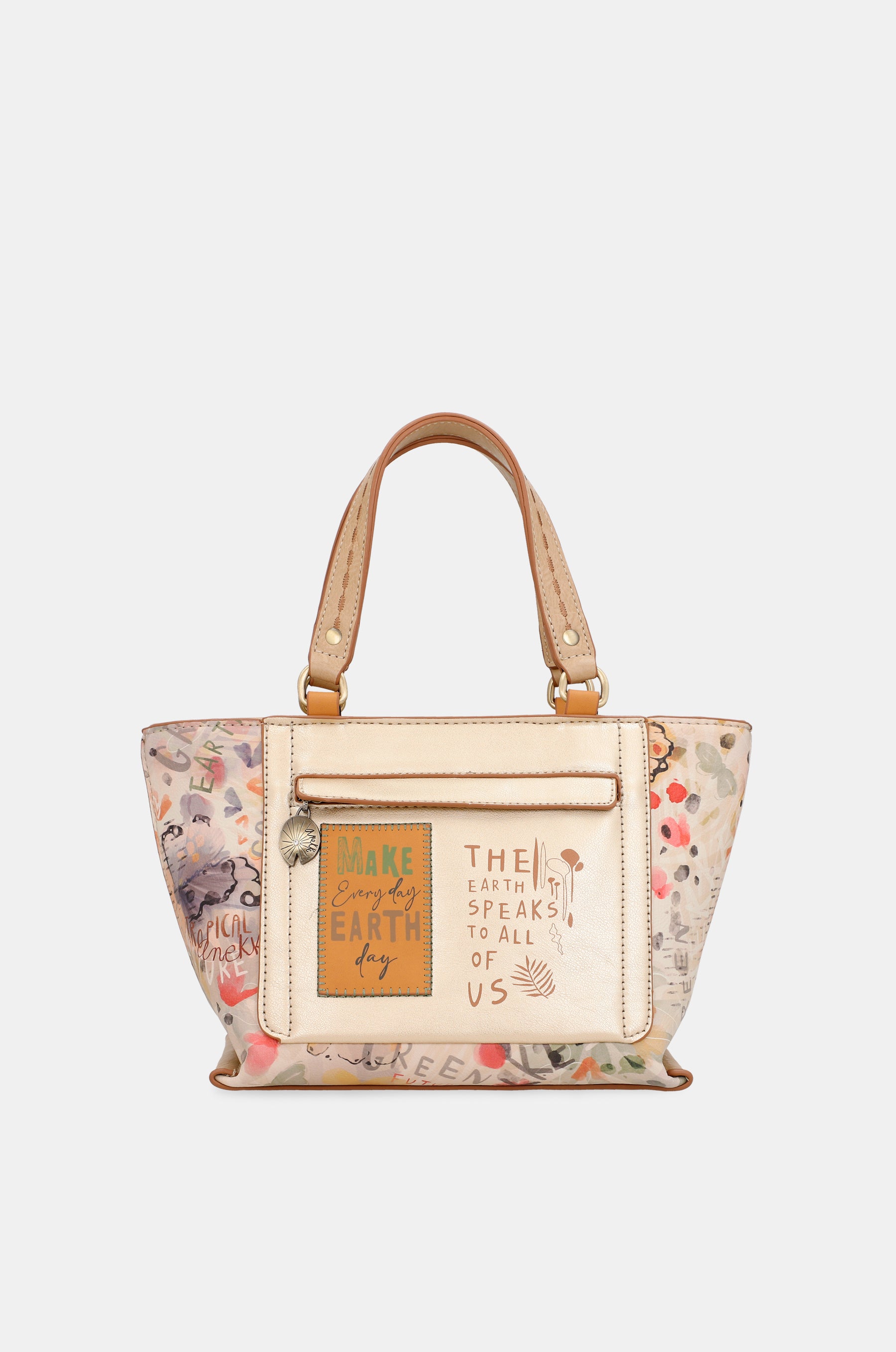 Nature Pachamama golden tote bag
