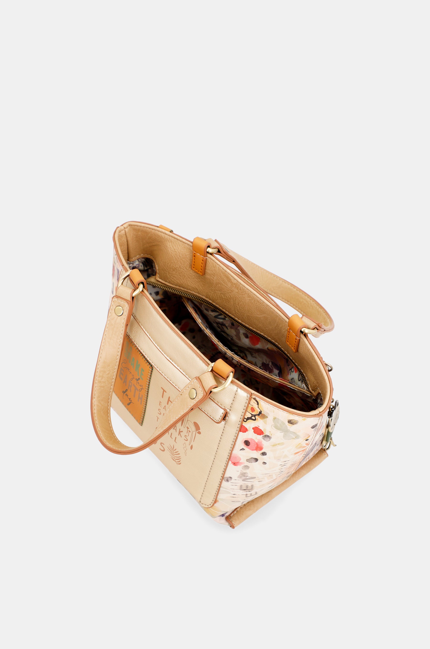 Nature Pachamama golden tote bag