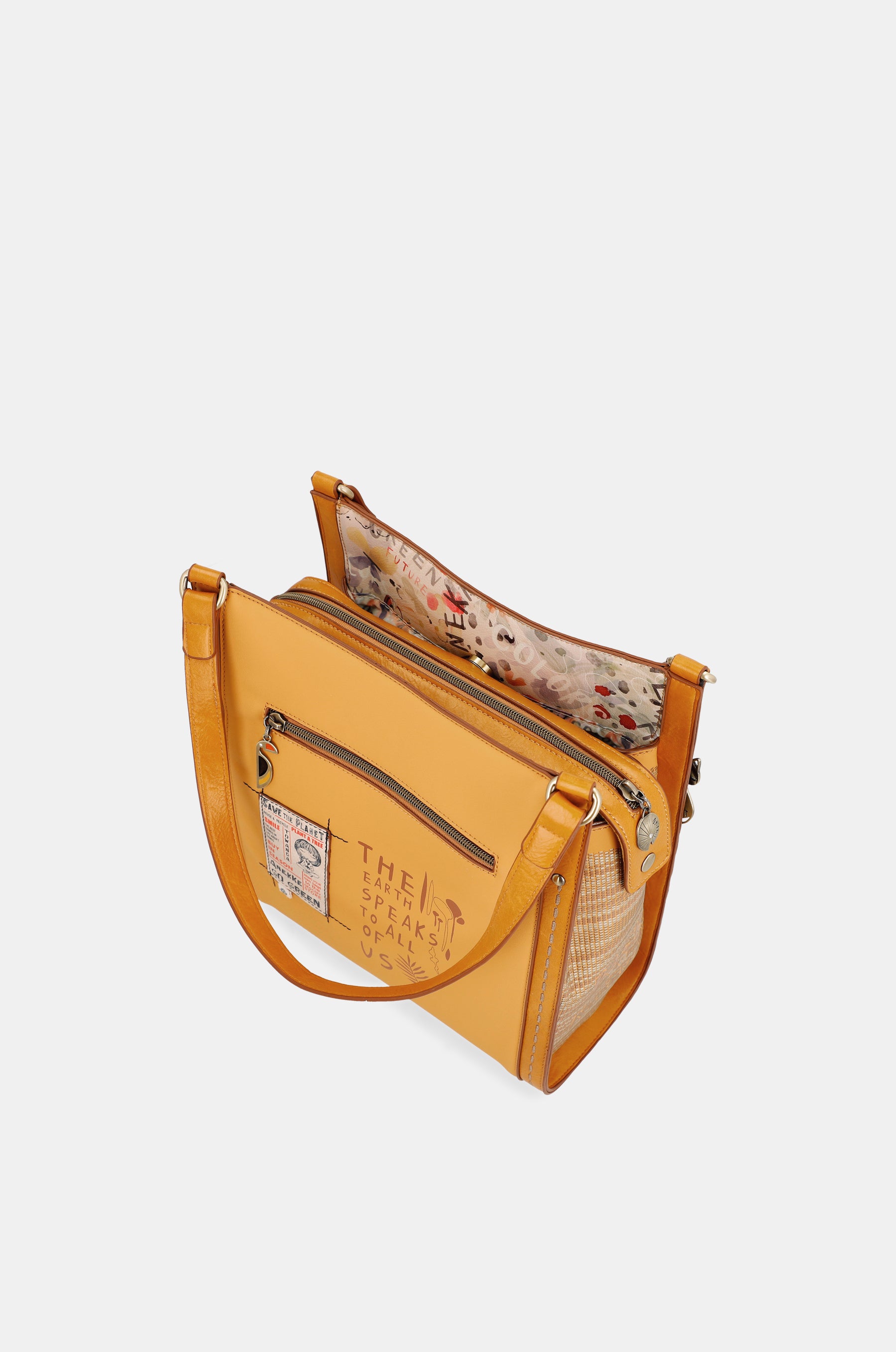 Nature Pachamama ochre crossbody bag