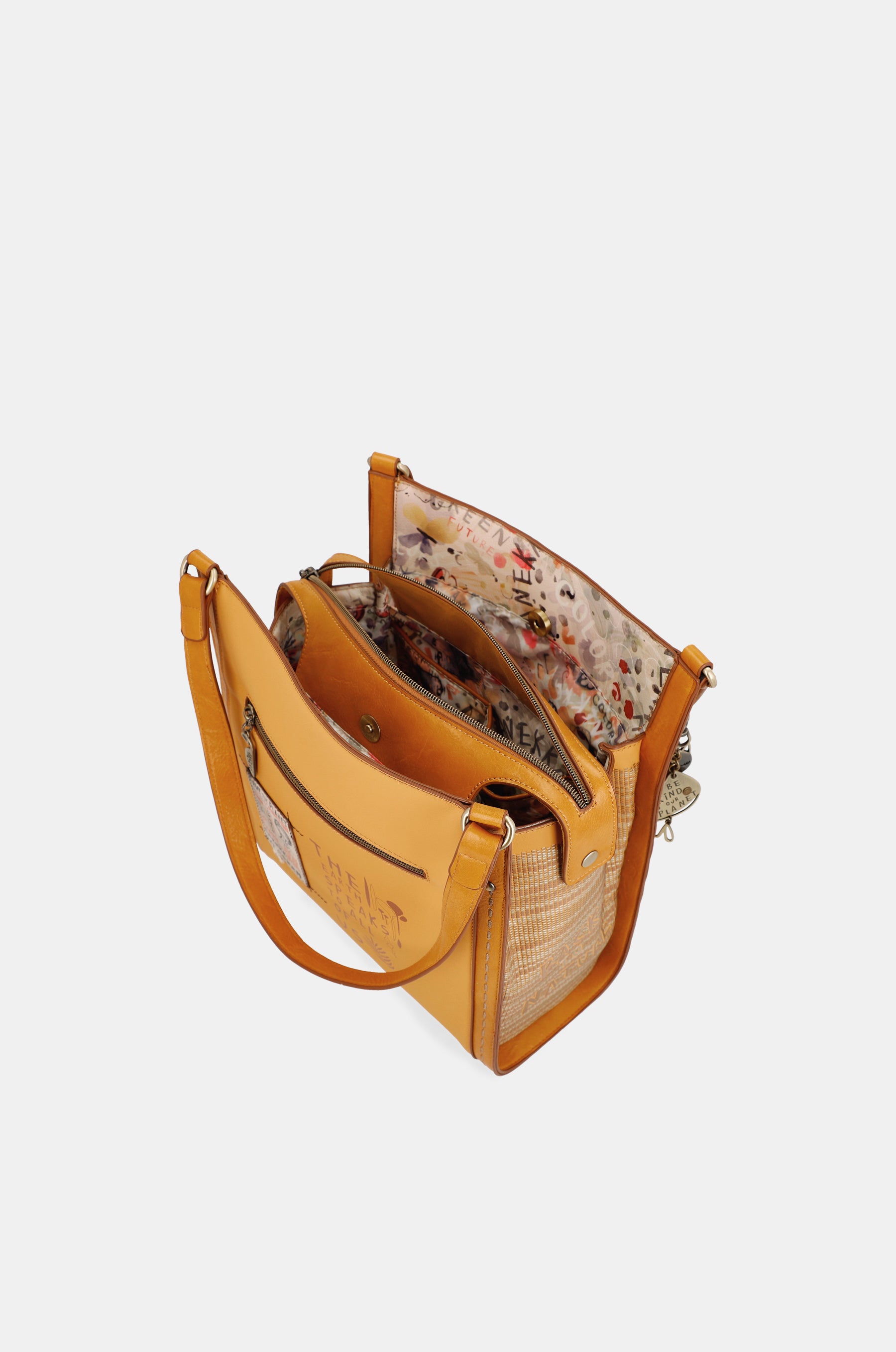 Nature Pachamama ochre crossbody bag