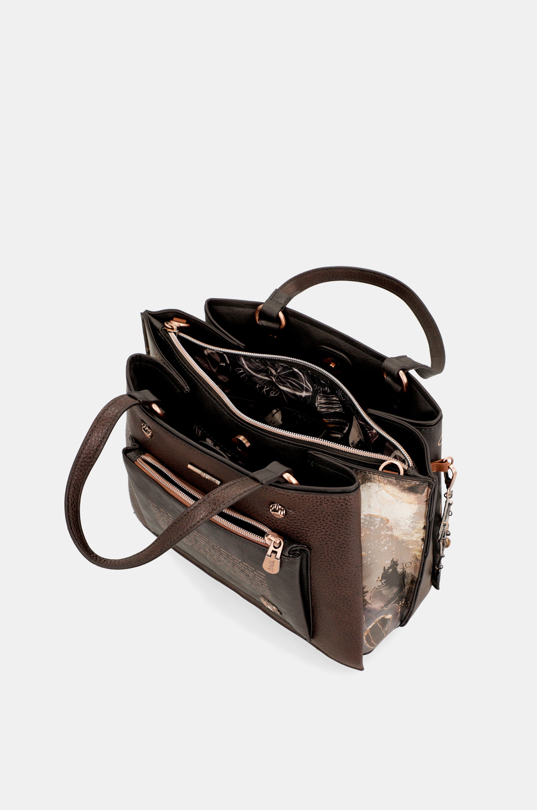 Shōen brown tote with shoulder strap