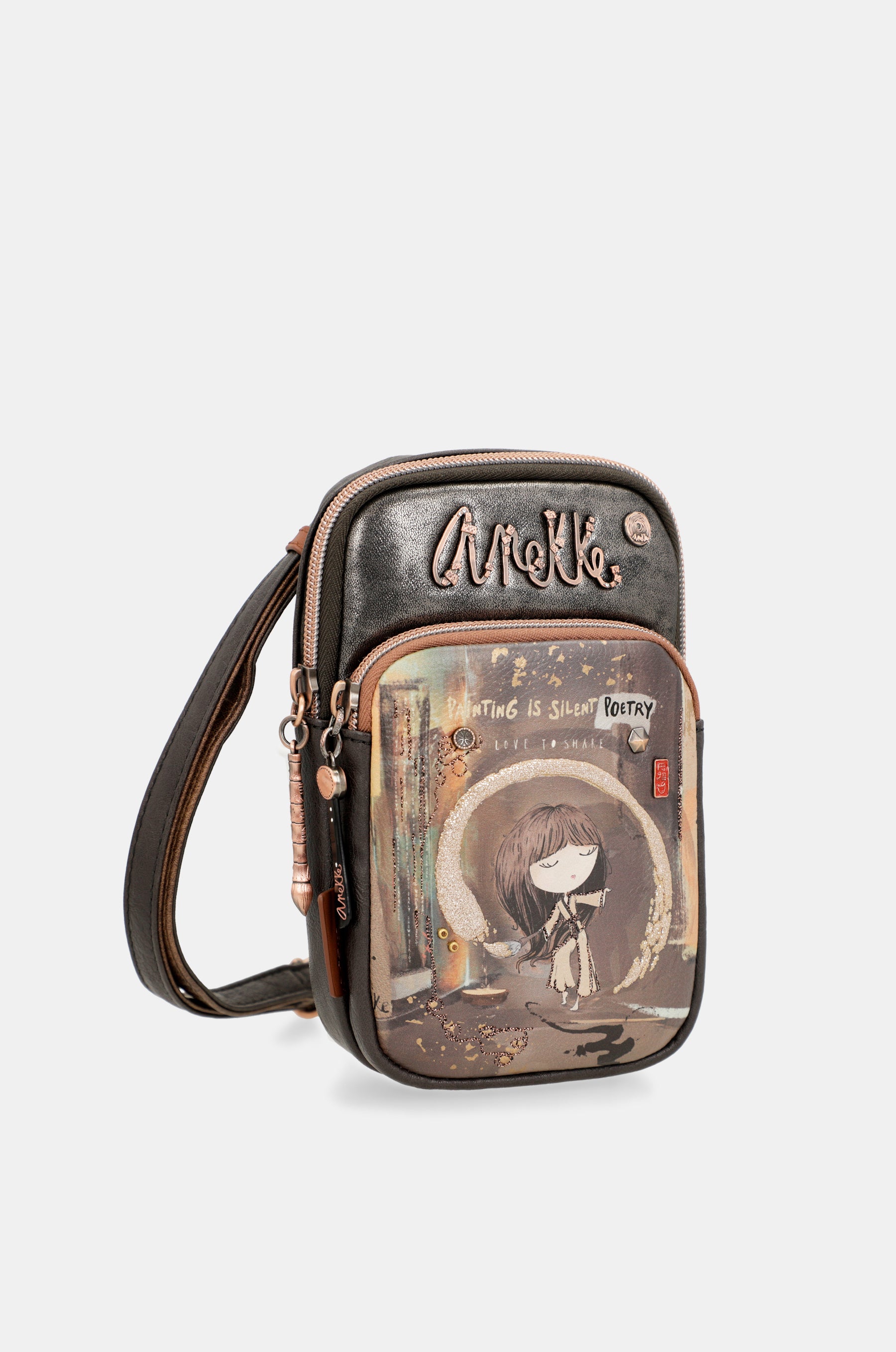 Shōen triple compartment mini shoulder bag