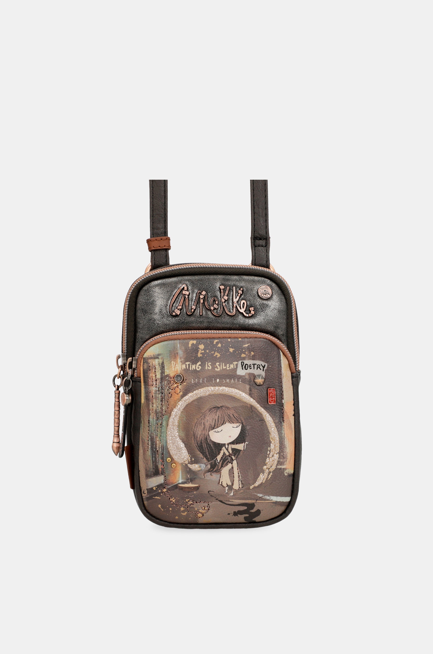 Shōen triple compartment mini shoulder bag