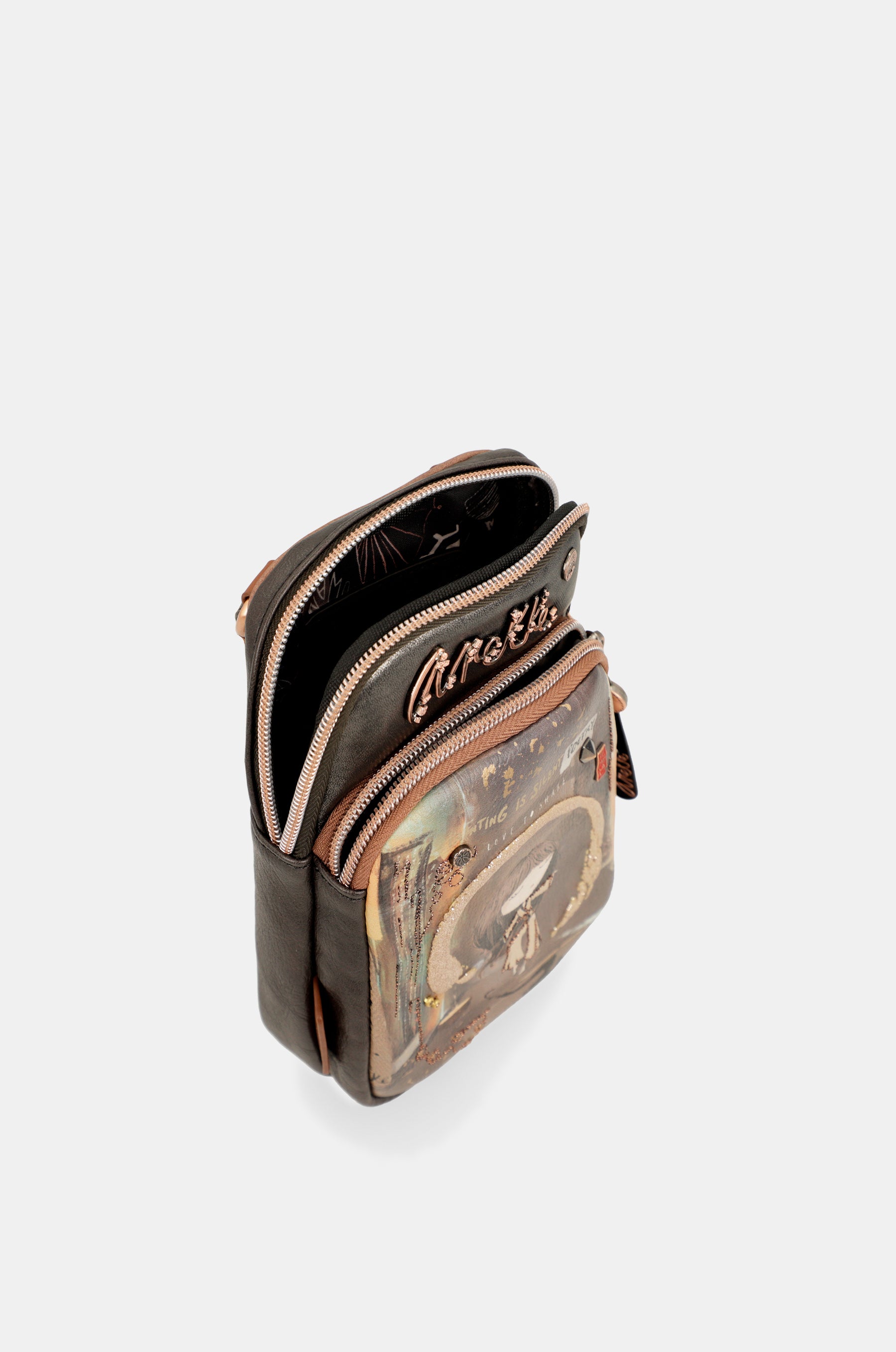 Shōen triple compartment mini shoulder bag