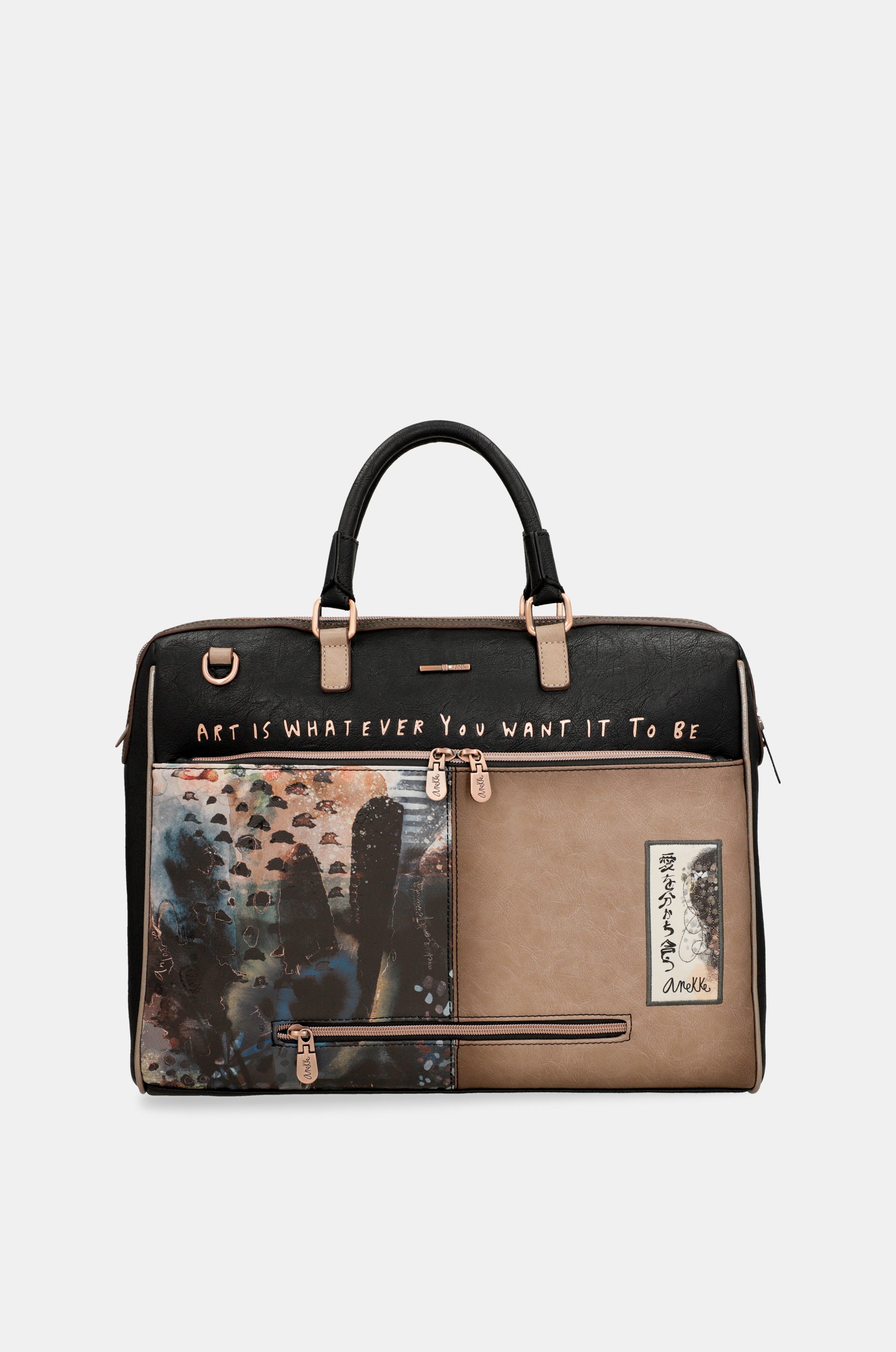 Shōen black briefcase