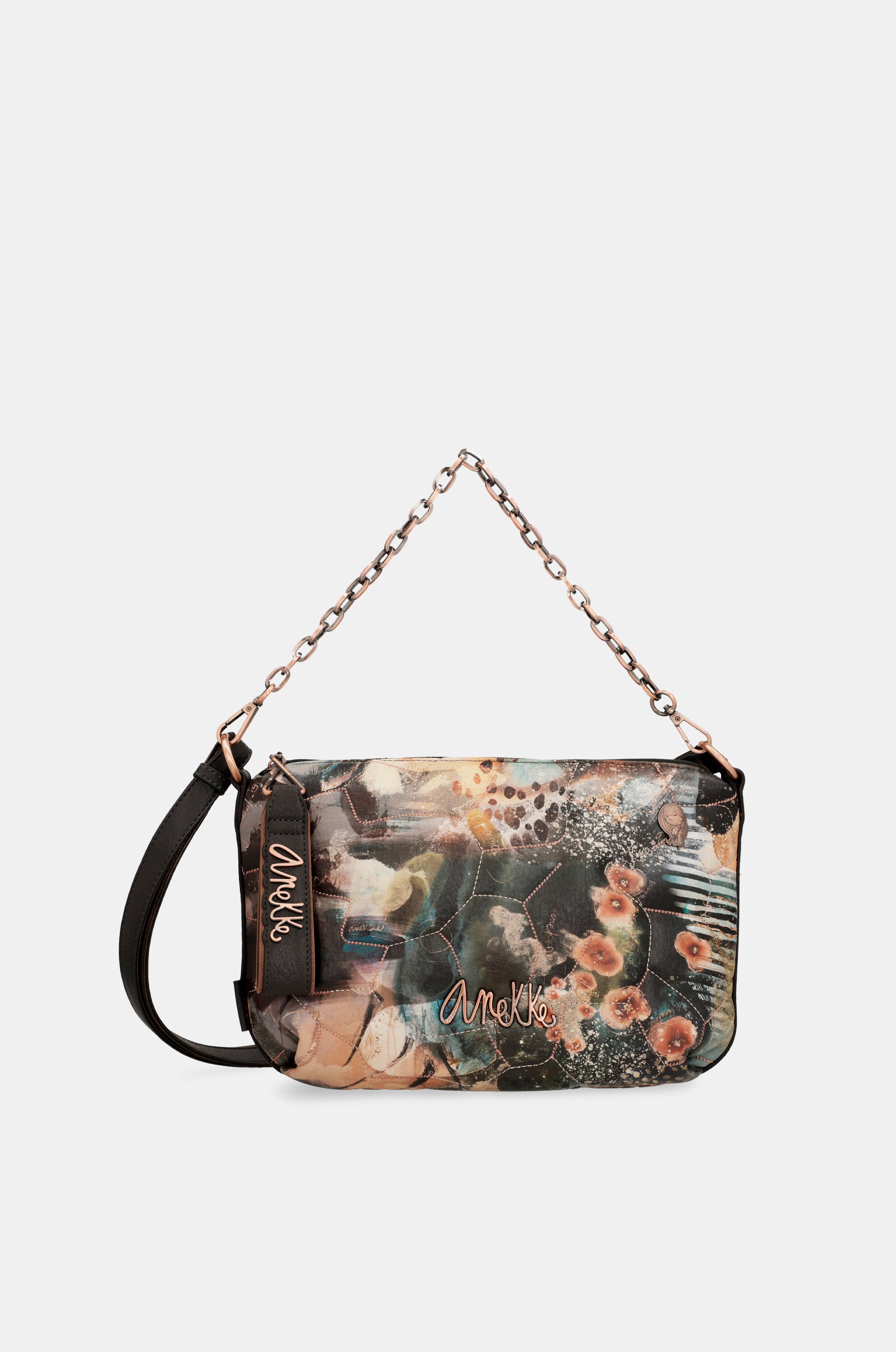 Shōen Padded shoulder bag with metallic handle