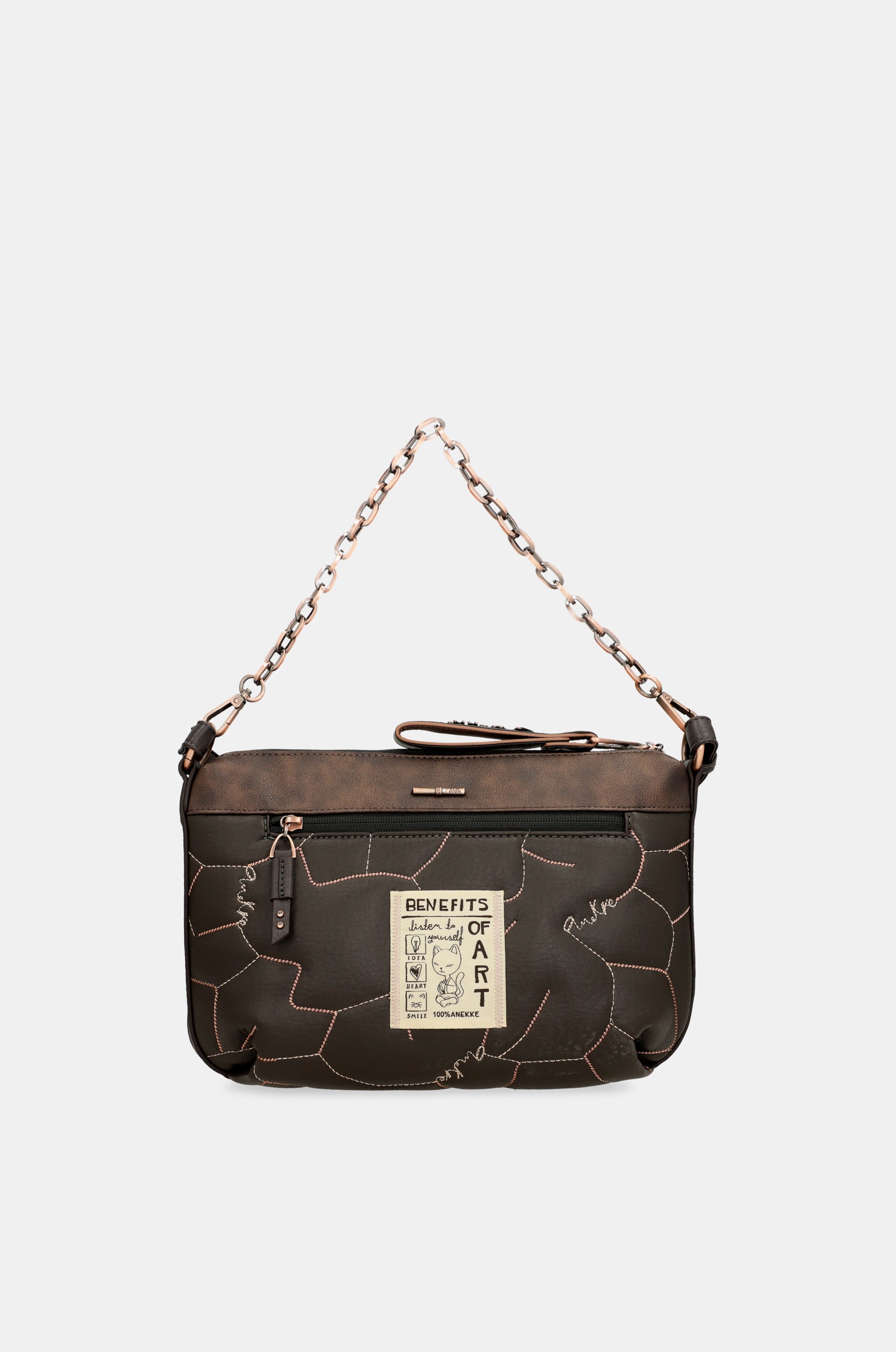 Shōen Padded shoulder bag with metallic handle