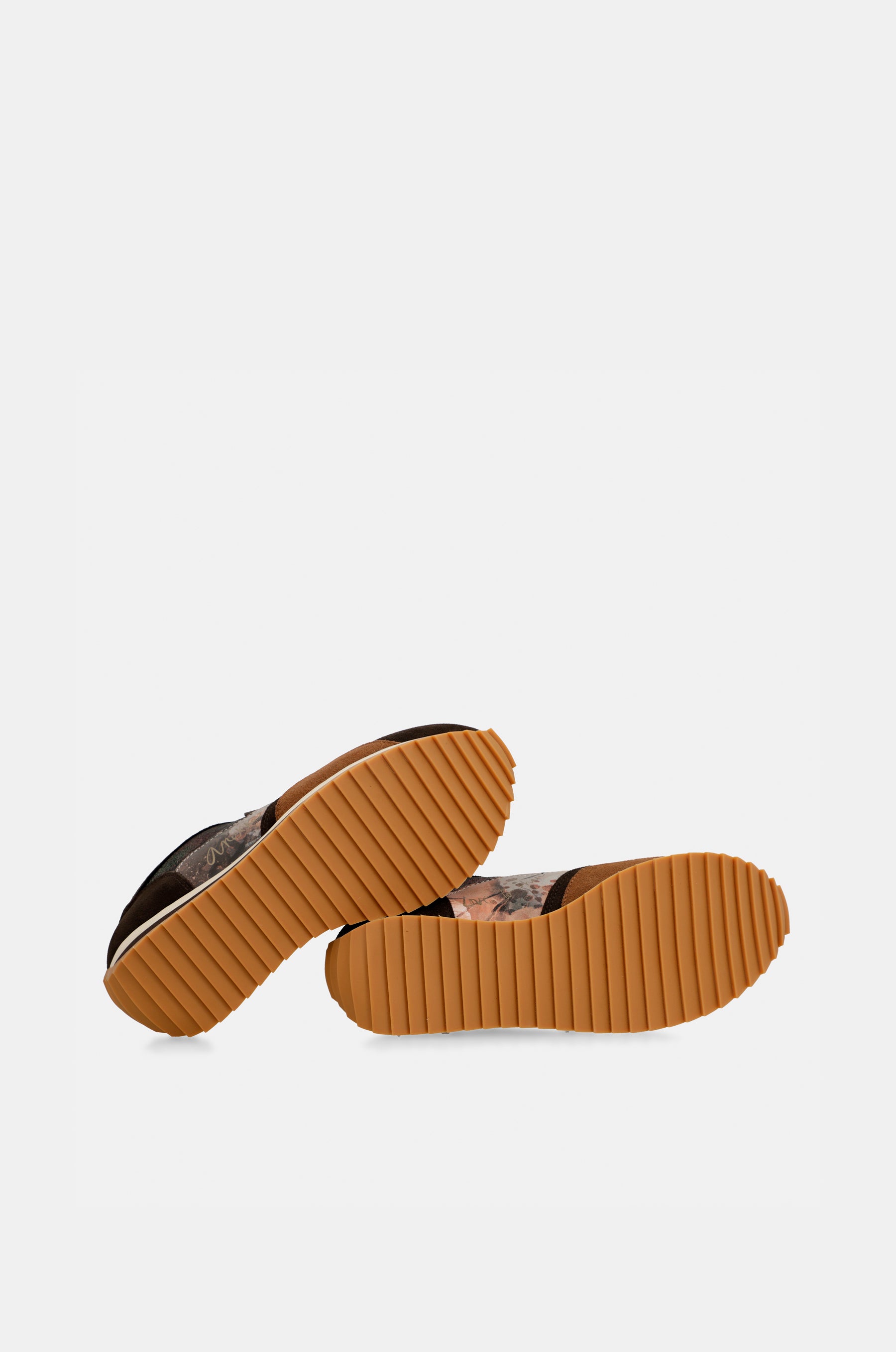 Brown Palette Patterned Sports Sneakers