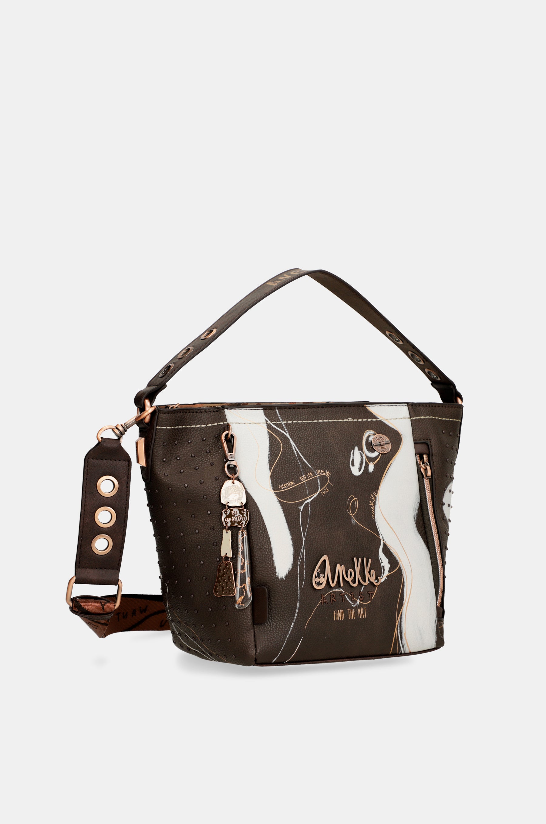 Nature Shodō medium brown handbag