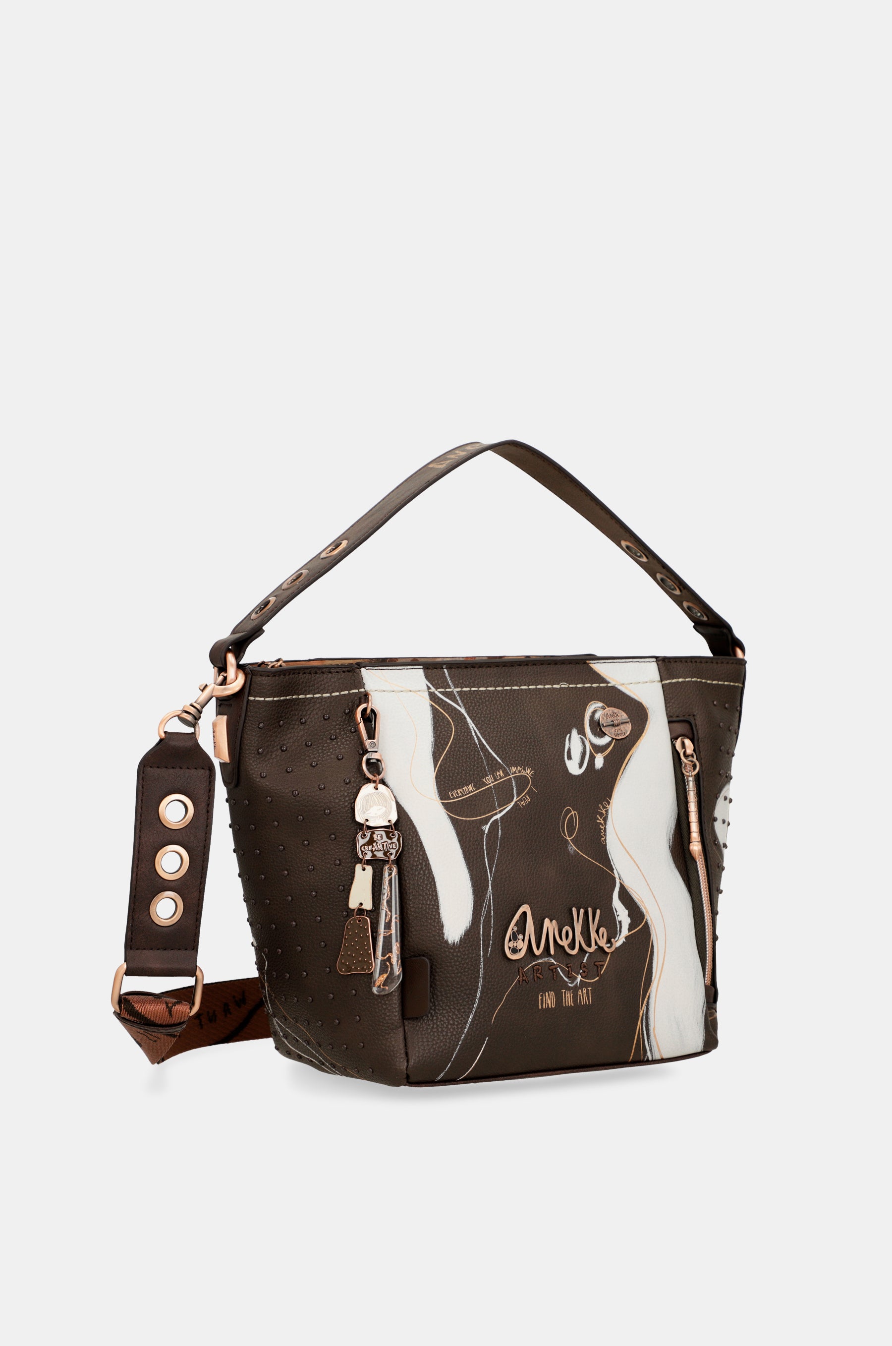 Nature Shodō medium brown handbag
