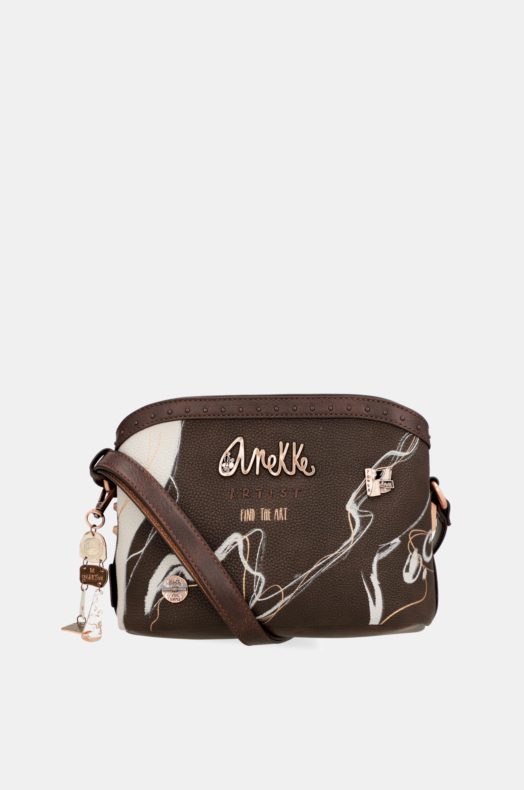 Nature Shodō brown 3 compartments shoulder bag