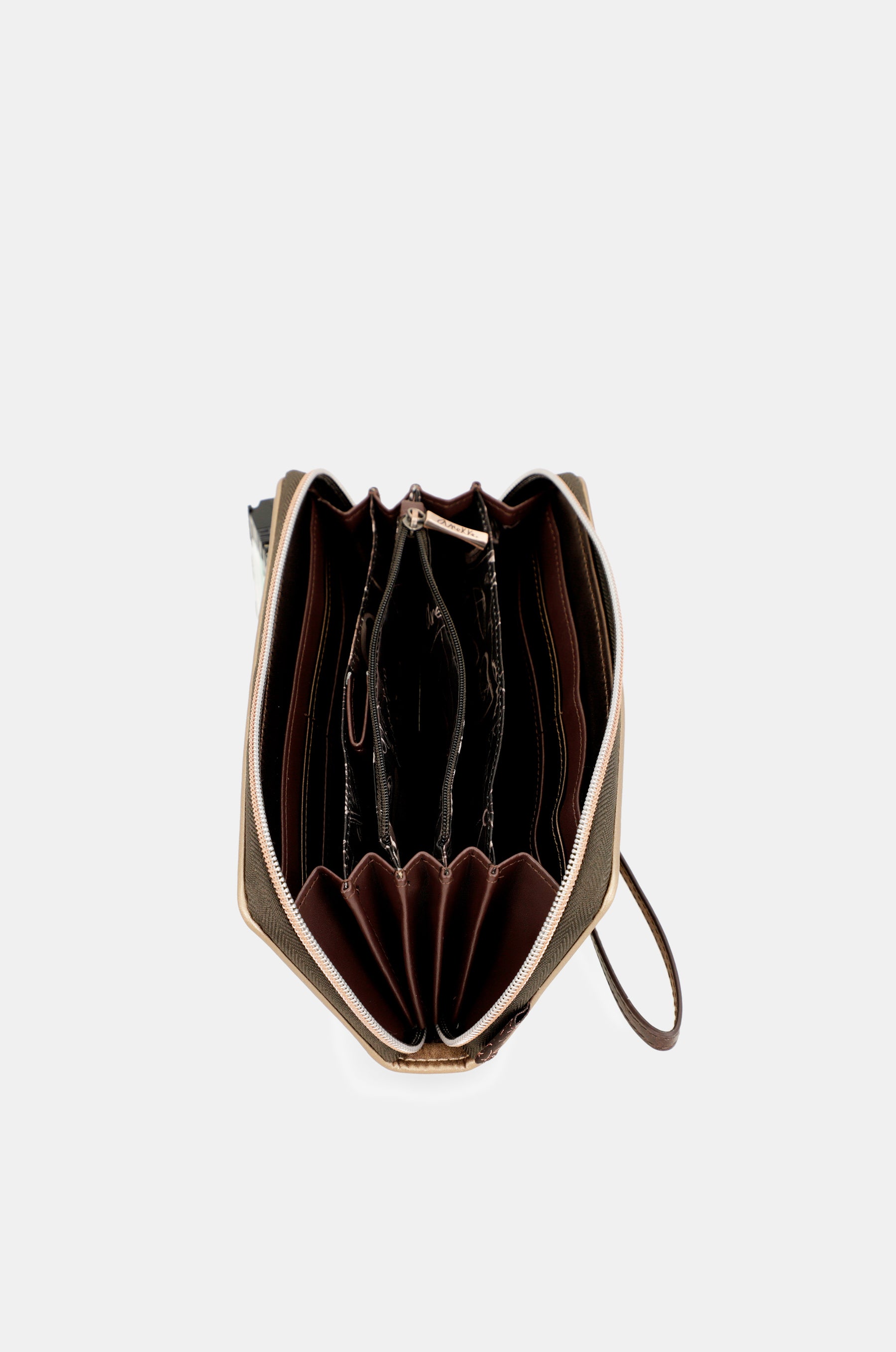 Nature Shodō large brown RFID wallet