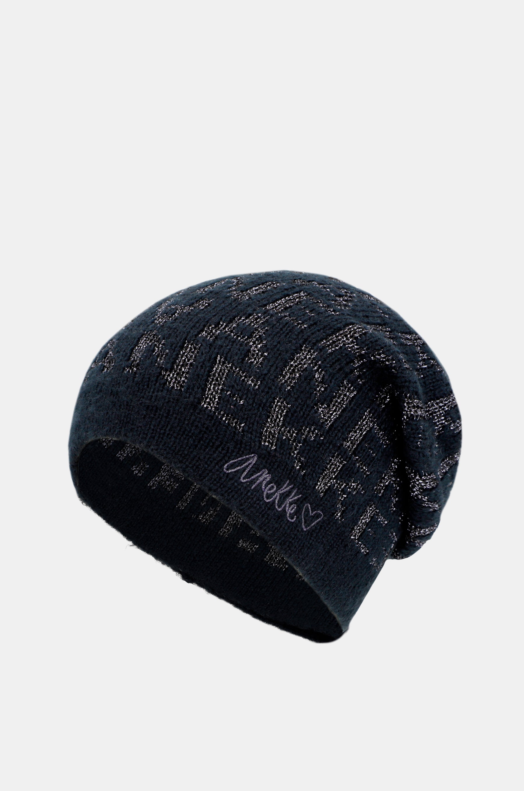 Navy Blue Contemporary Knit Hat