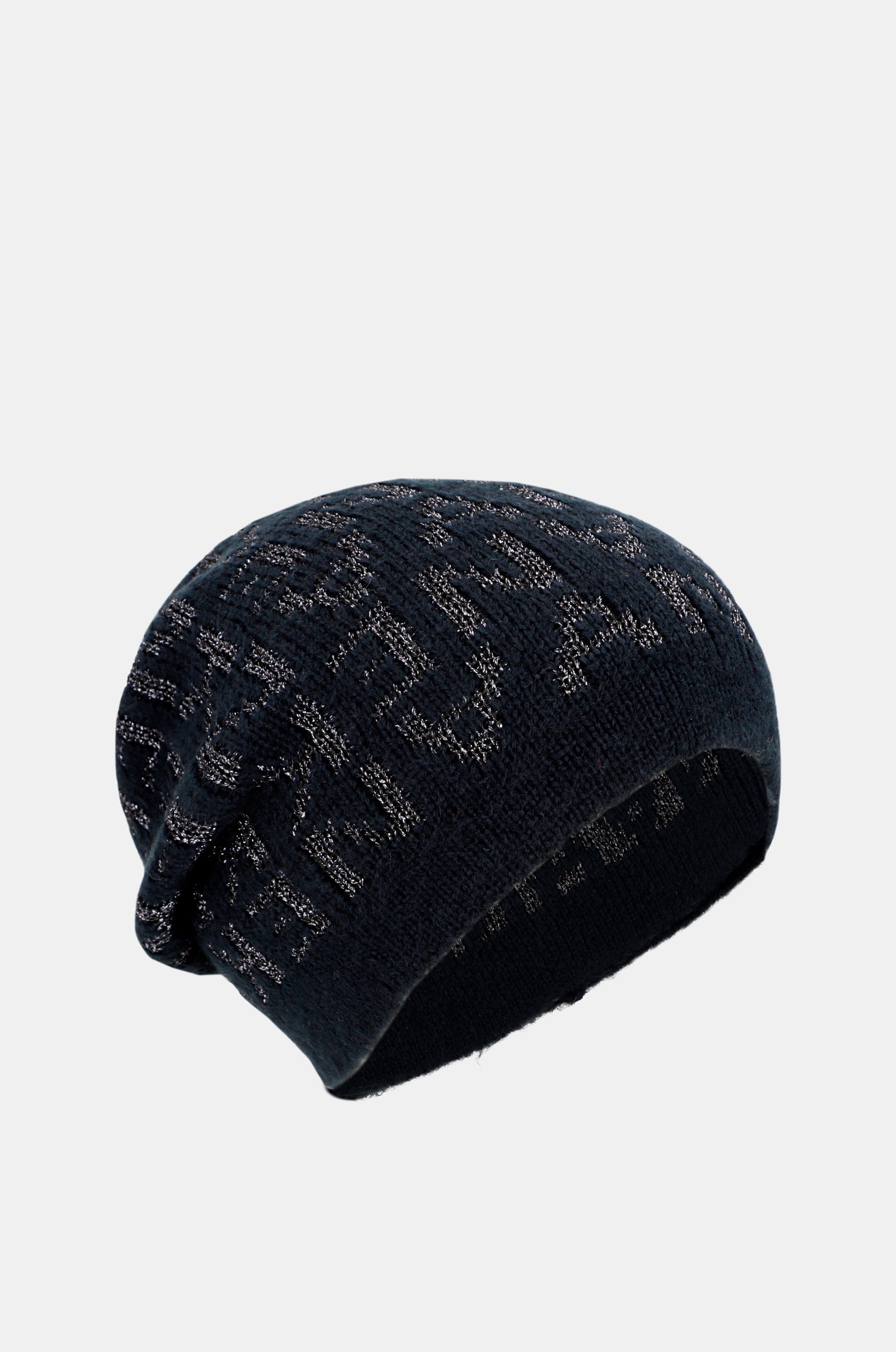 Navy Blue Contemporary Knit Hat