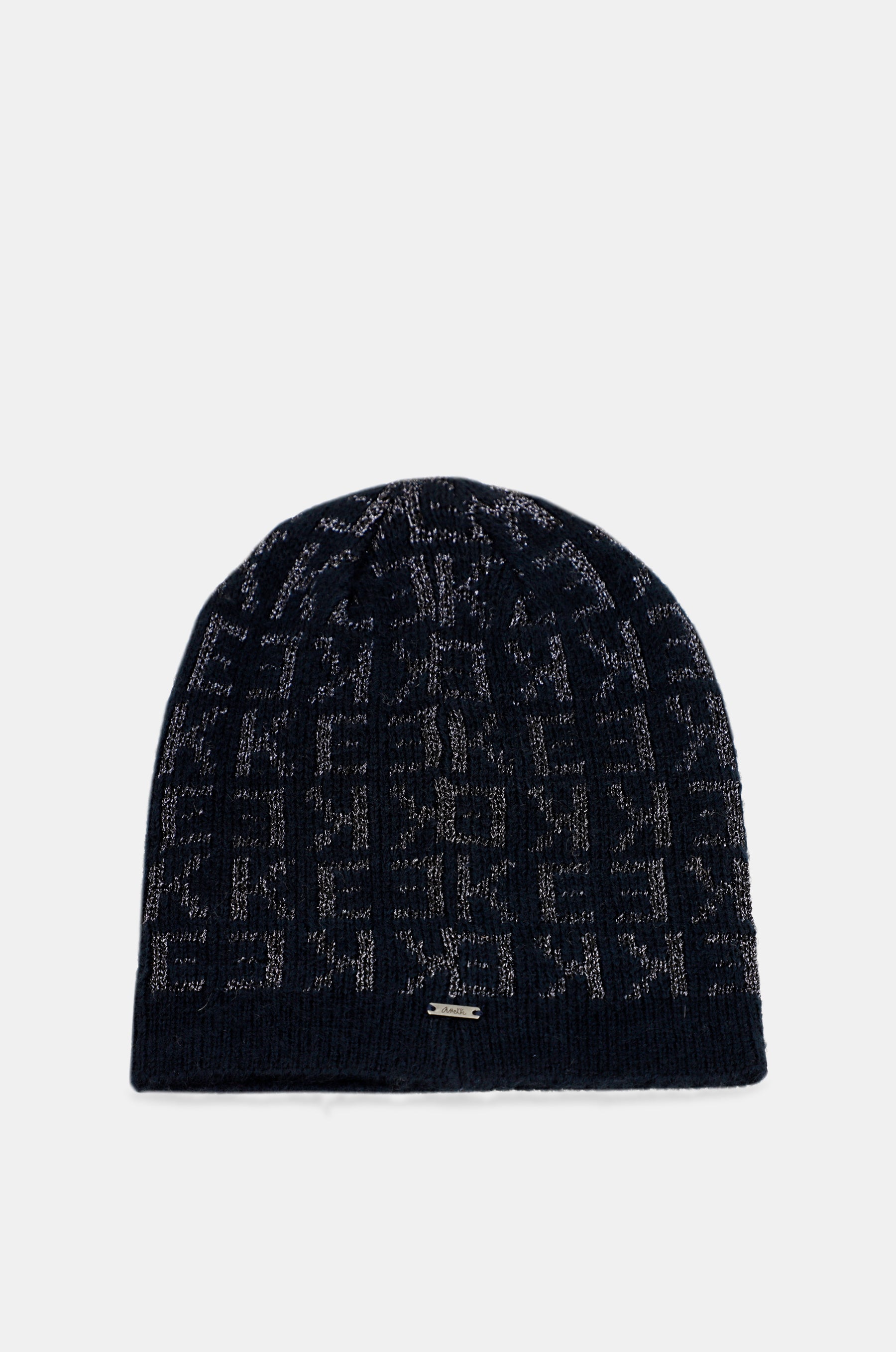Navy Blue Contemporary Knit Hat